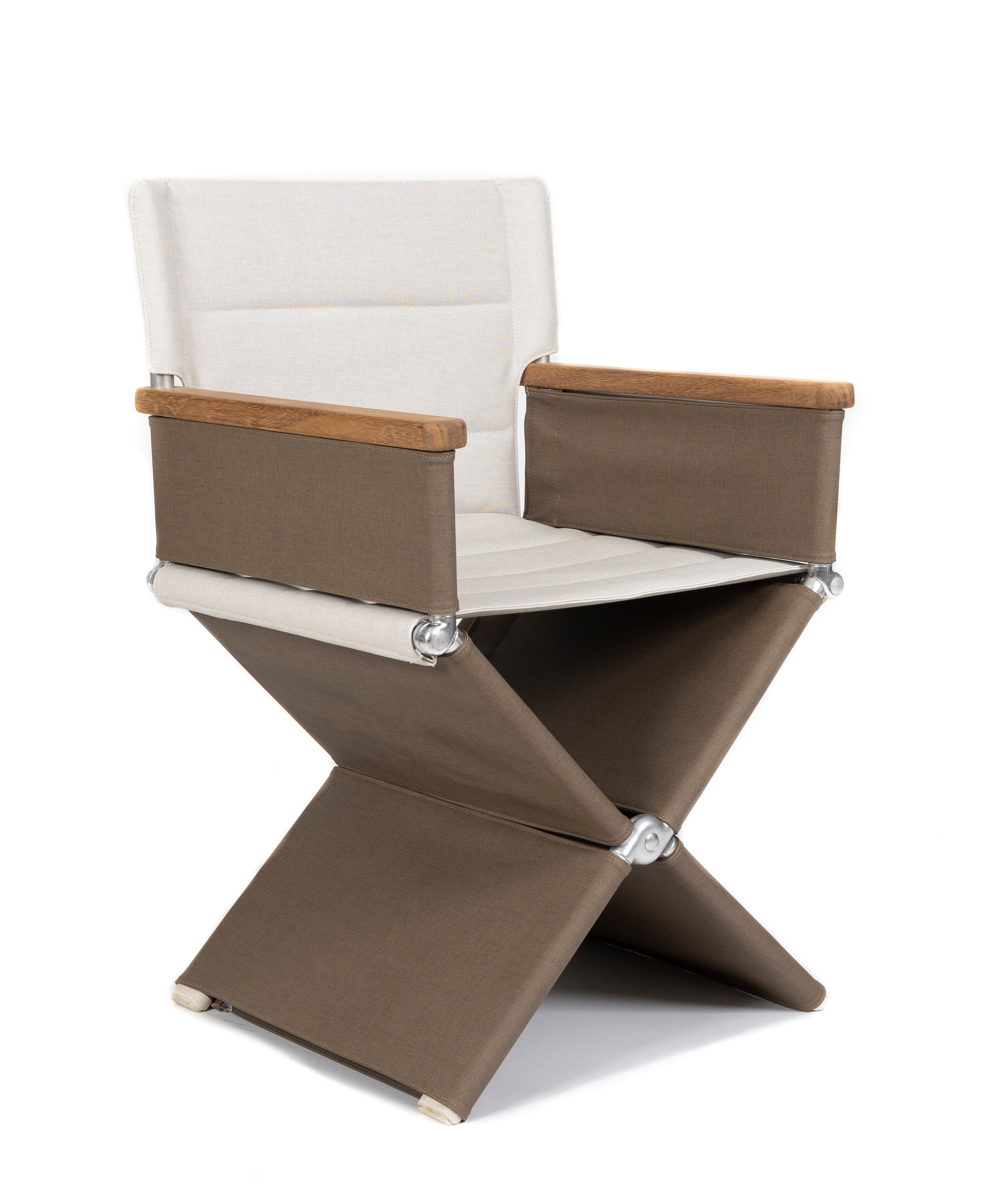 FORMA MARINE High-End Folding Aluminum Blue Vinyl Boat Chair, Model Aegean Sand