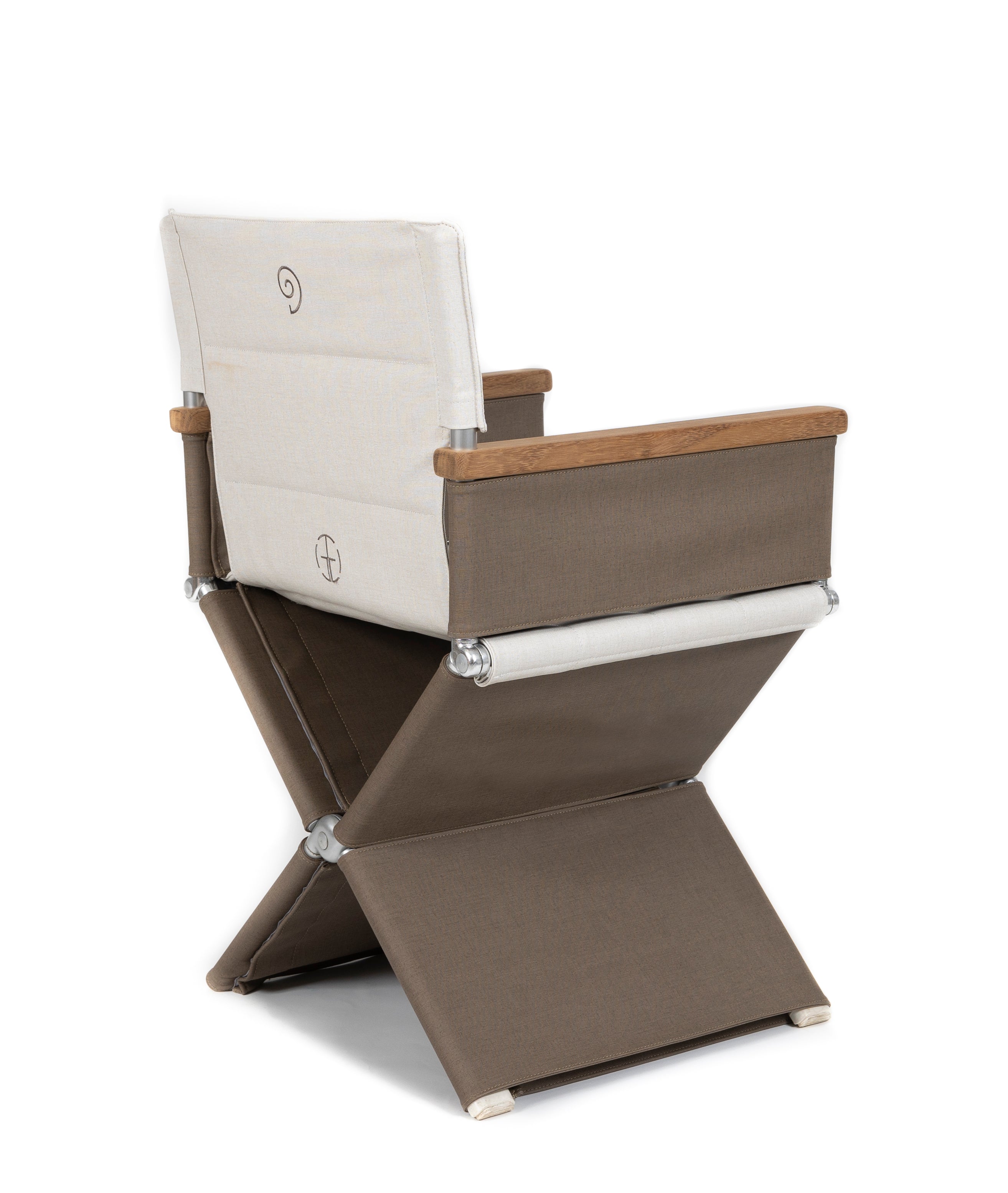 FORMA MARINE High-End Folding Aluminum Blue Vinyl Boat Chair, Model Aegean Sand