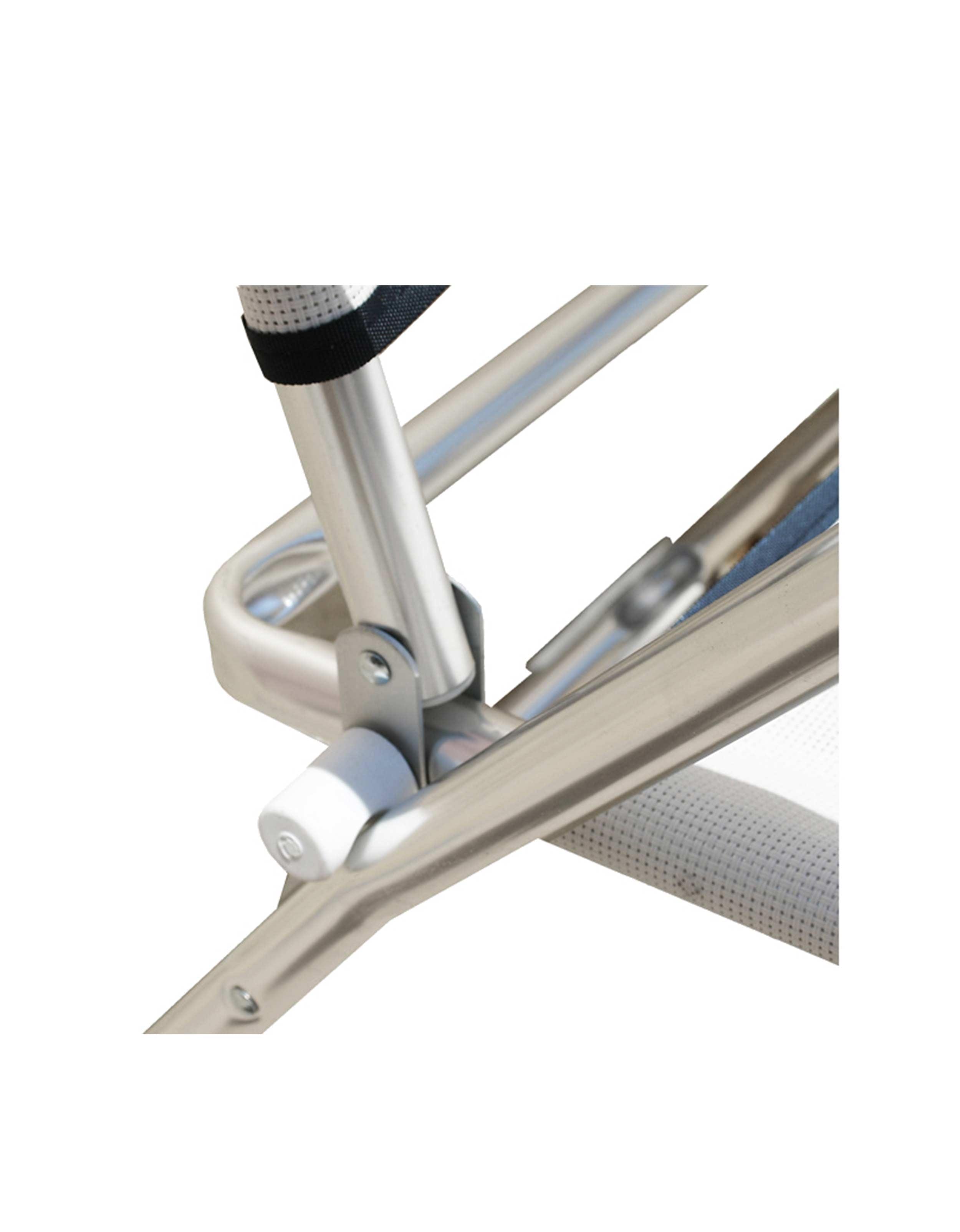 FORMA MARINE Outdoor Chair with Bamboo Armrests Folding Aluminum VINYL Off- white PA160VW-BB #color_beige