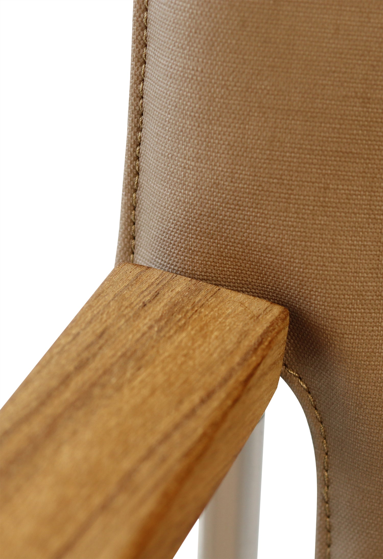 FORMA MARINE Boat Chair High-End Folding Aluminum with Teak Armrests and uniform Fabric A6000BRTUNI #color_brown