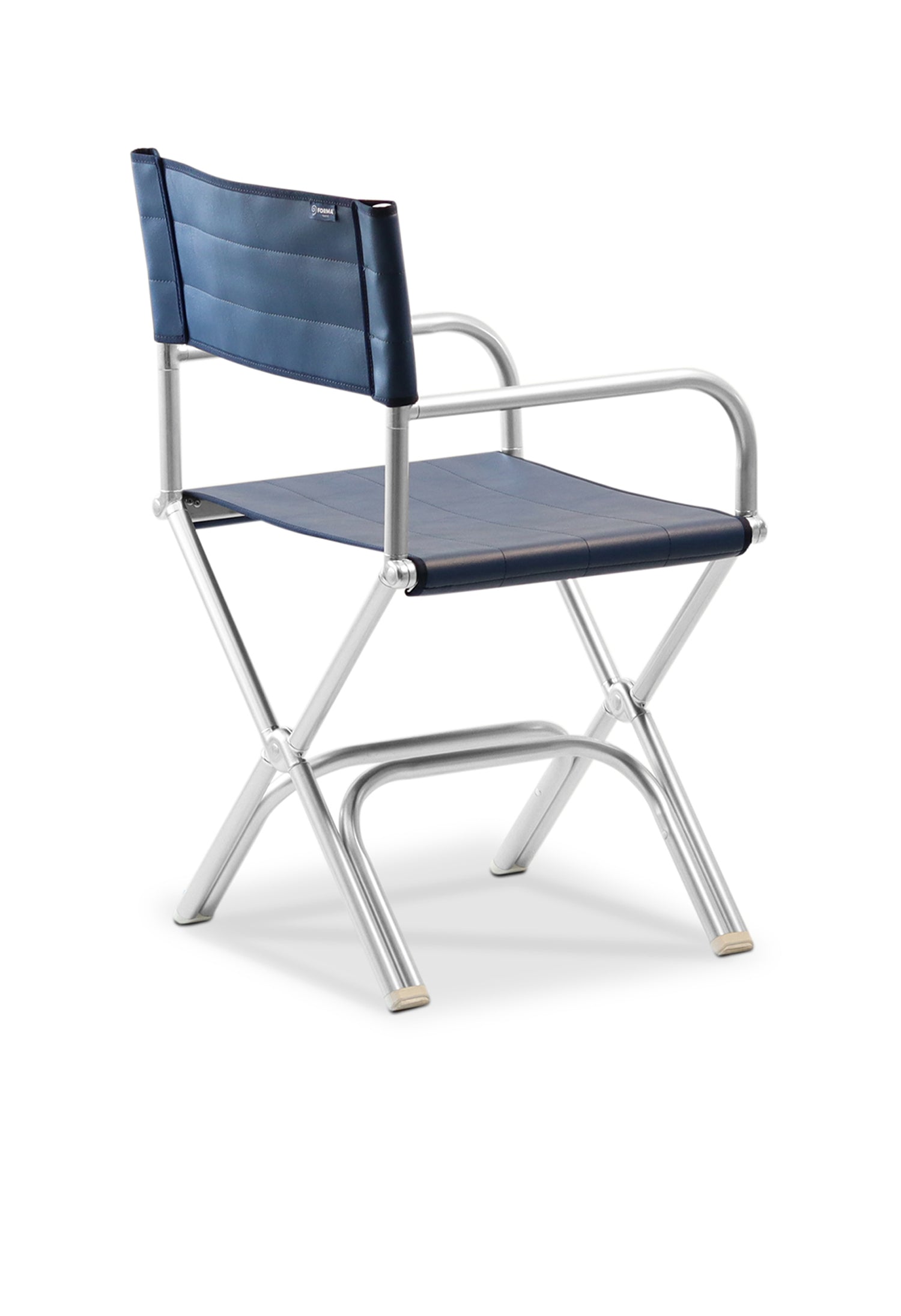 FORMA MARINE Boat Chair High-End Folding Aluminum Blue Vinyl, A6000VB #color_navy vinyl