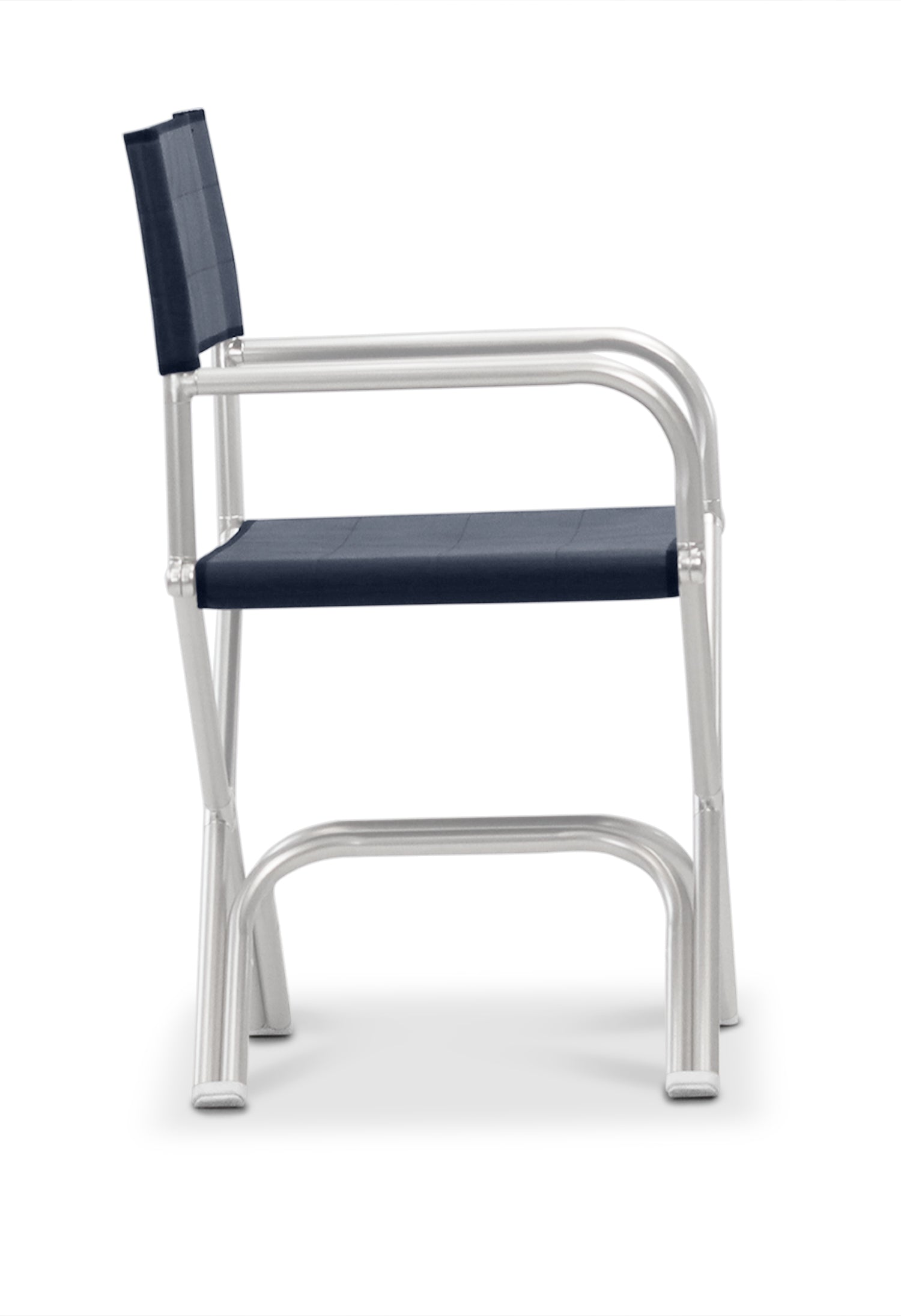 FORMA MARINE Boat Chair High-End Folding Aluminum Blue Vinyl, A6000VB #color_navy vinyl