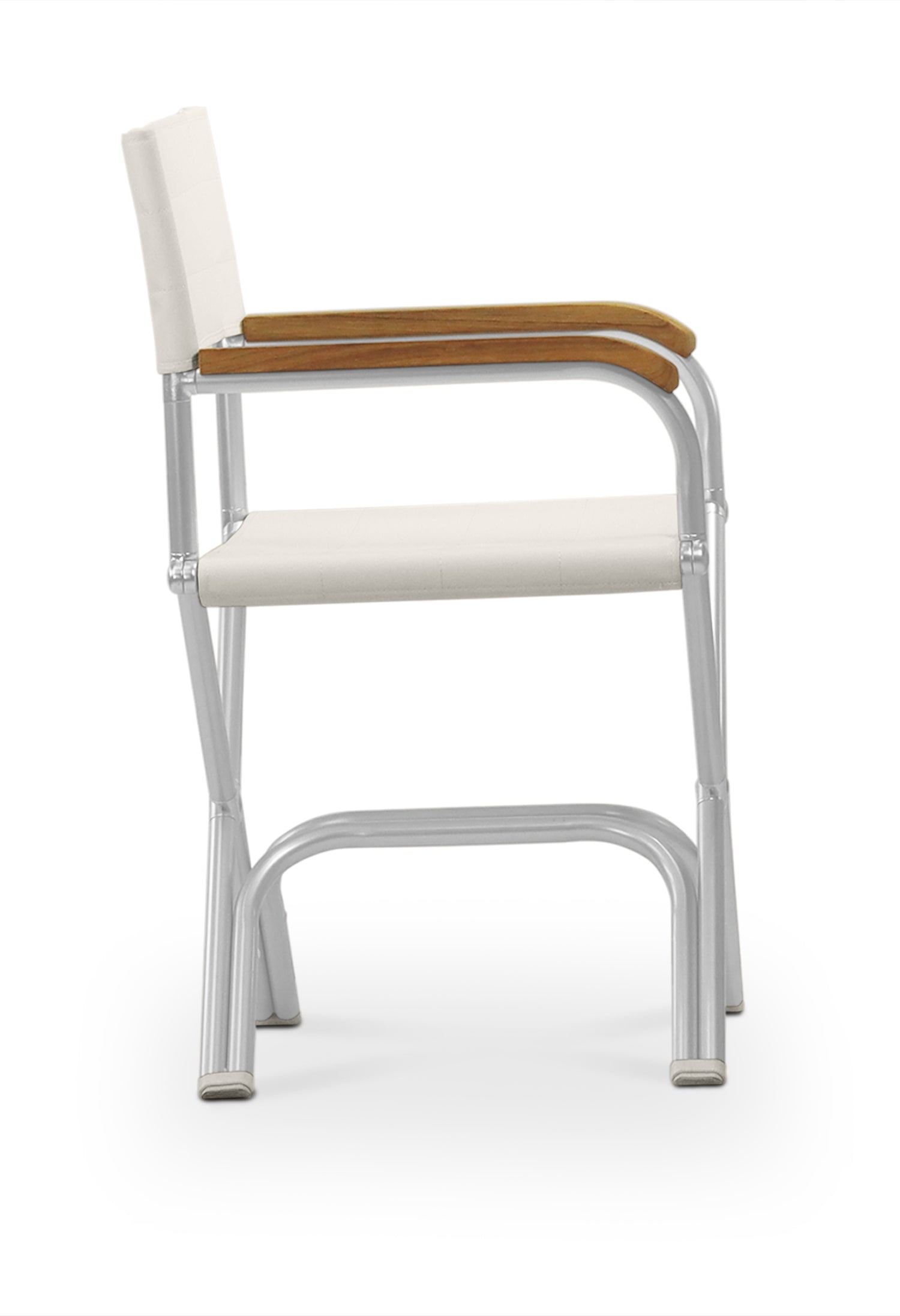 Forma Marine Bundle 2 Boat Chairs Folding AluminumTeak Armrests High end + Protective Bag BA6000VWT-C #color_white