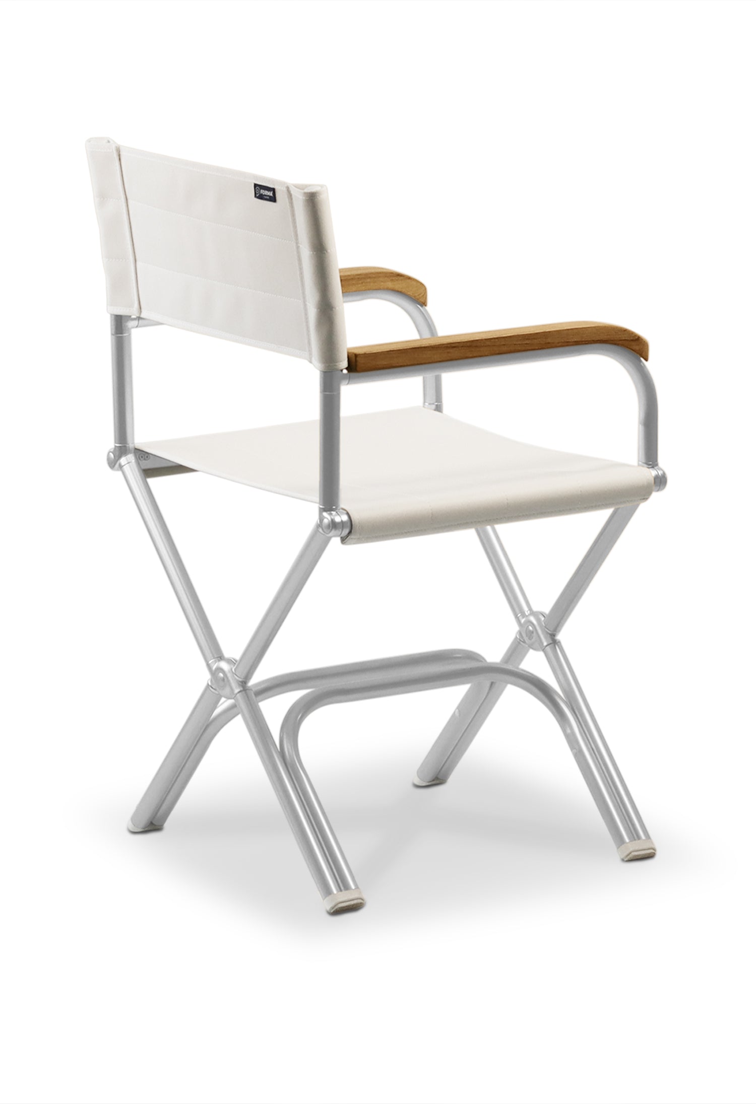 Forma Marine Bundle 2 Boat Chairs Folding AluminumTeak Armrests High end + Protective Bag BA6000VWT-C #color_white