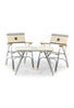 Forma Marines Bundles  Boat Chair Teak Armrests Set of 2 M100W + Boat Table Folding Aluminum M250 B100250 #color_white