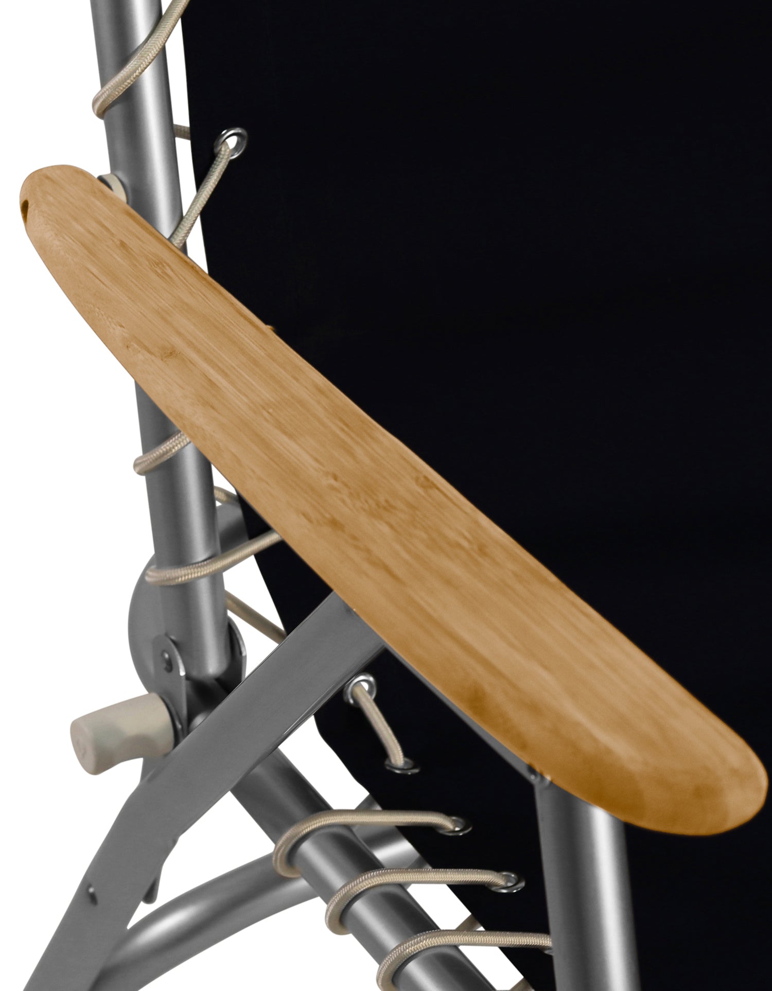 FORMA MARINE Boat Chair Folding Aluminum High Back with Bamboo Armrests, Brown Fabric Set of 2 2ECO150BR #color_brown