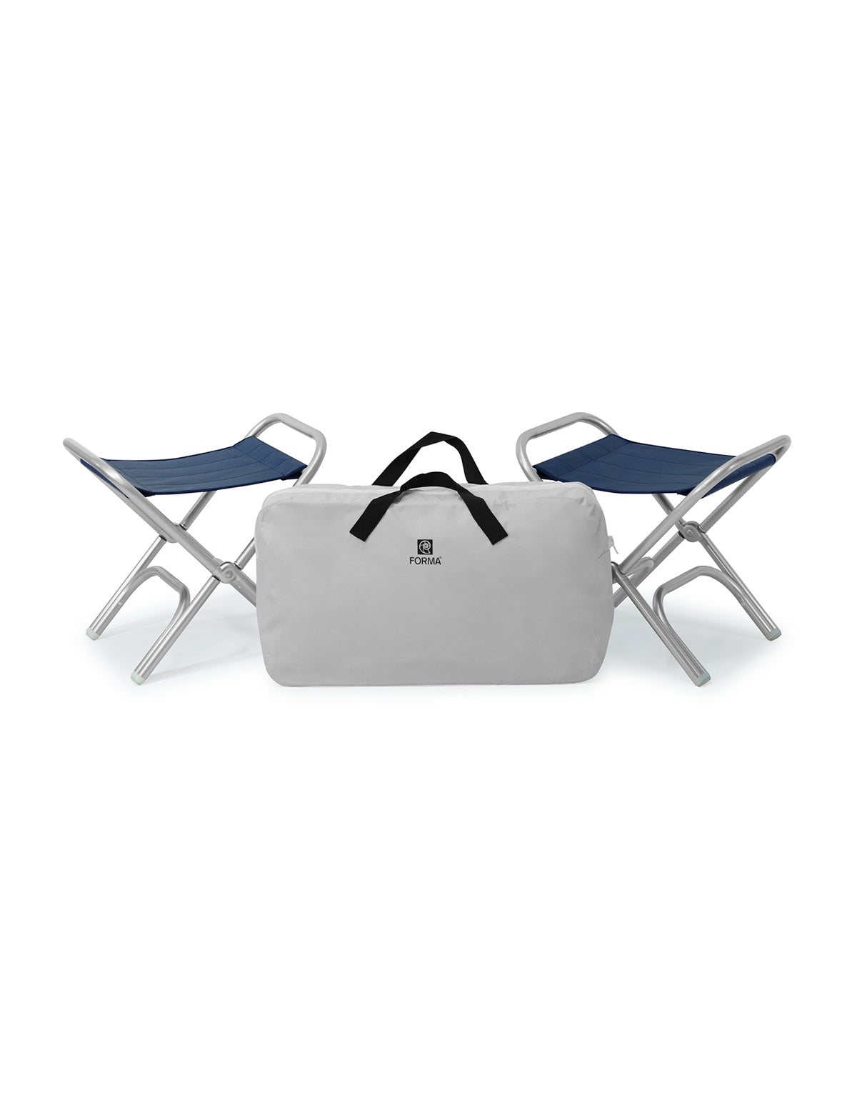 FORMA MARINE High-End Folding Aluminum Blue Vinyl Boat Stool Vinyl, model A7000VB