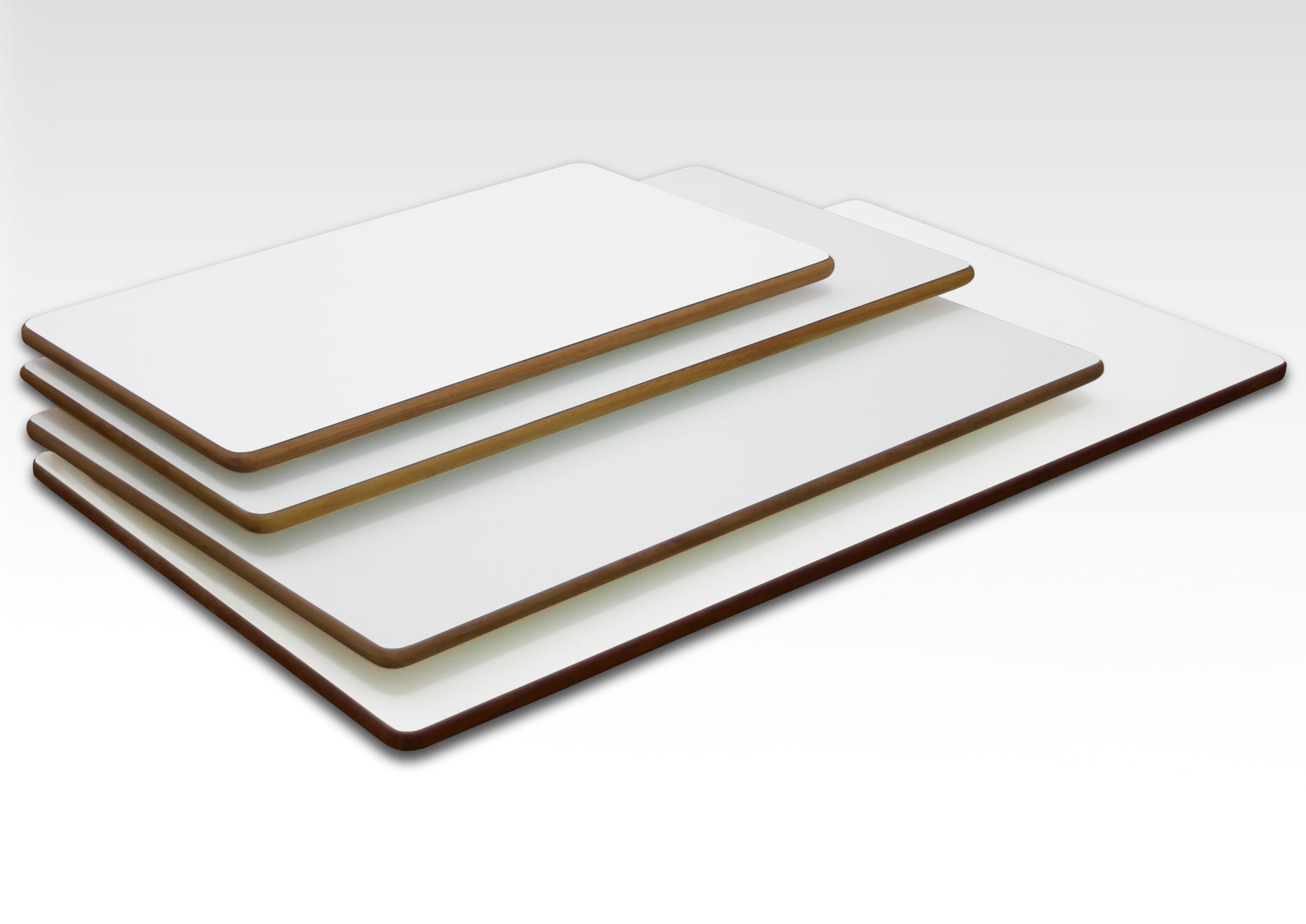 Marine grade Plywood covered with White Formica Table Top 61 x 88 cm S6188FT