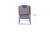 FORMA MARINE Aluminum Folding Reclining Boat Chair with Teak Armrests Uniform Fabric R120G