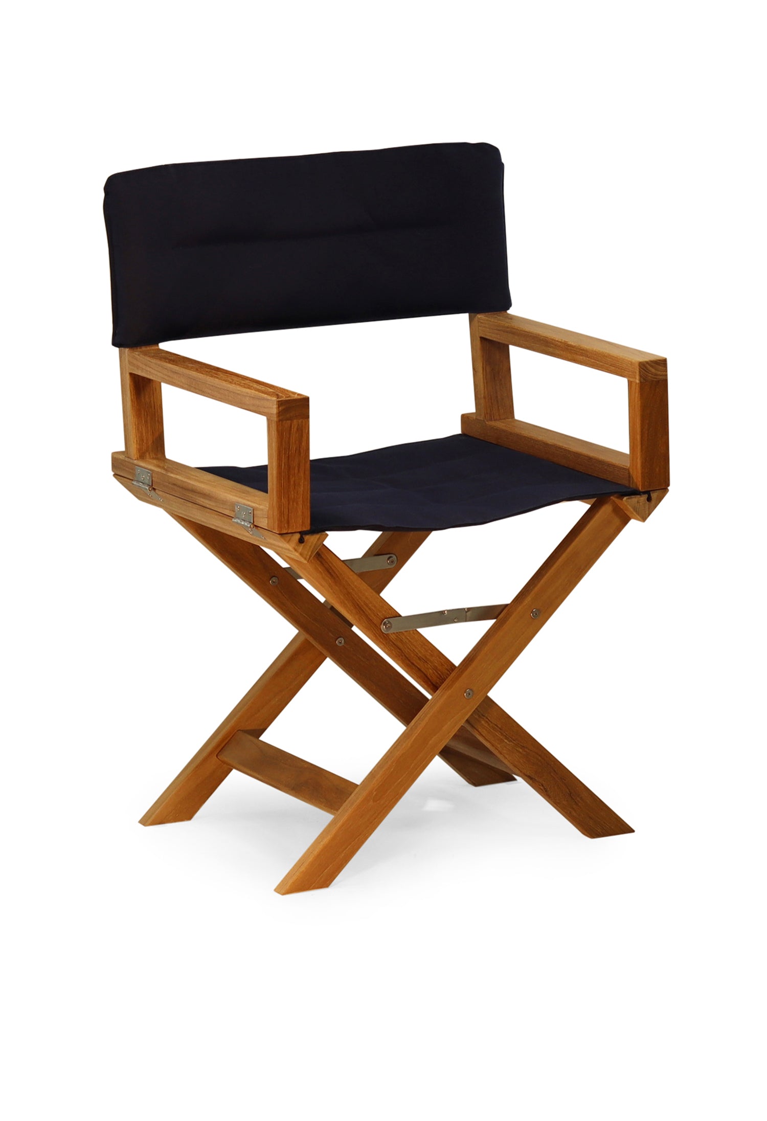 Forma Marine Teak Chair with Armrests Folding - L10 #color_navy blue