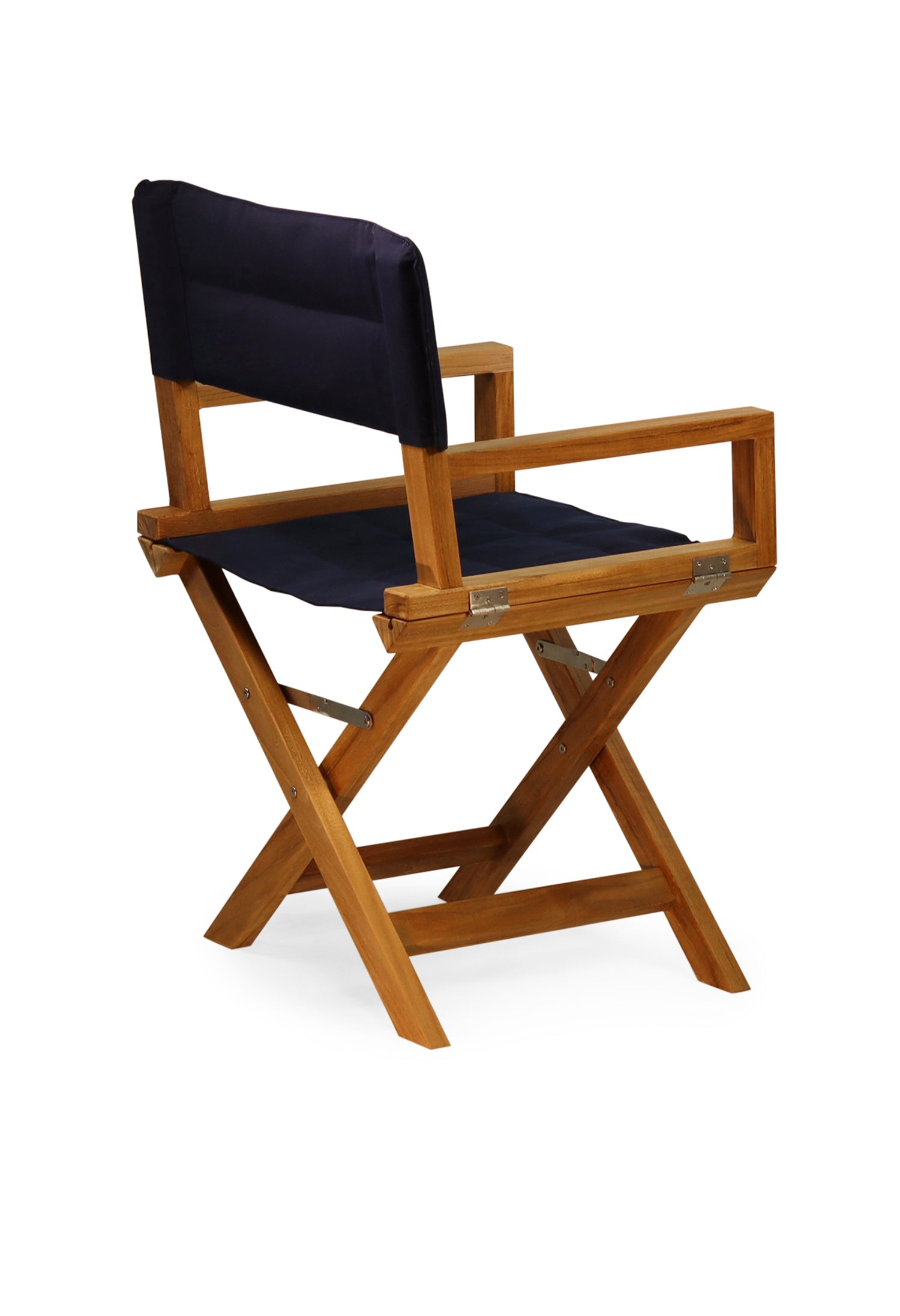 Forma Marine Teak Chair with Armrests Folding - L10 #color_navy blue