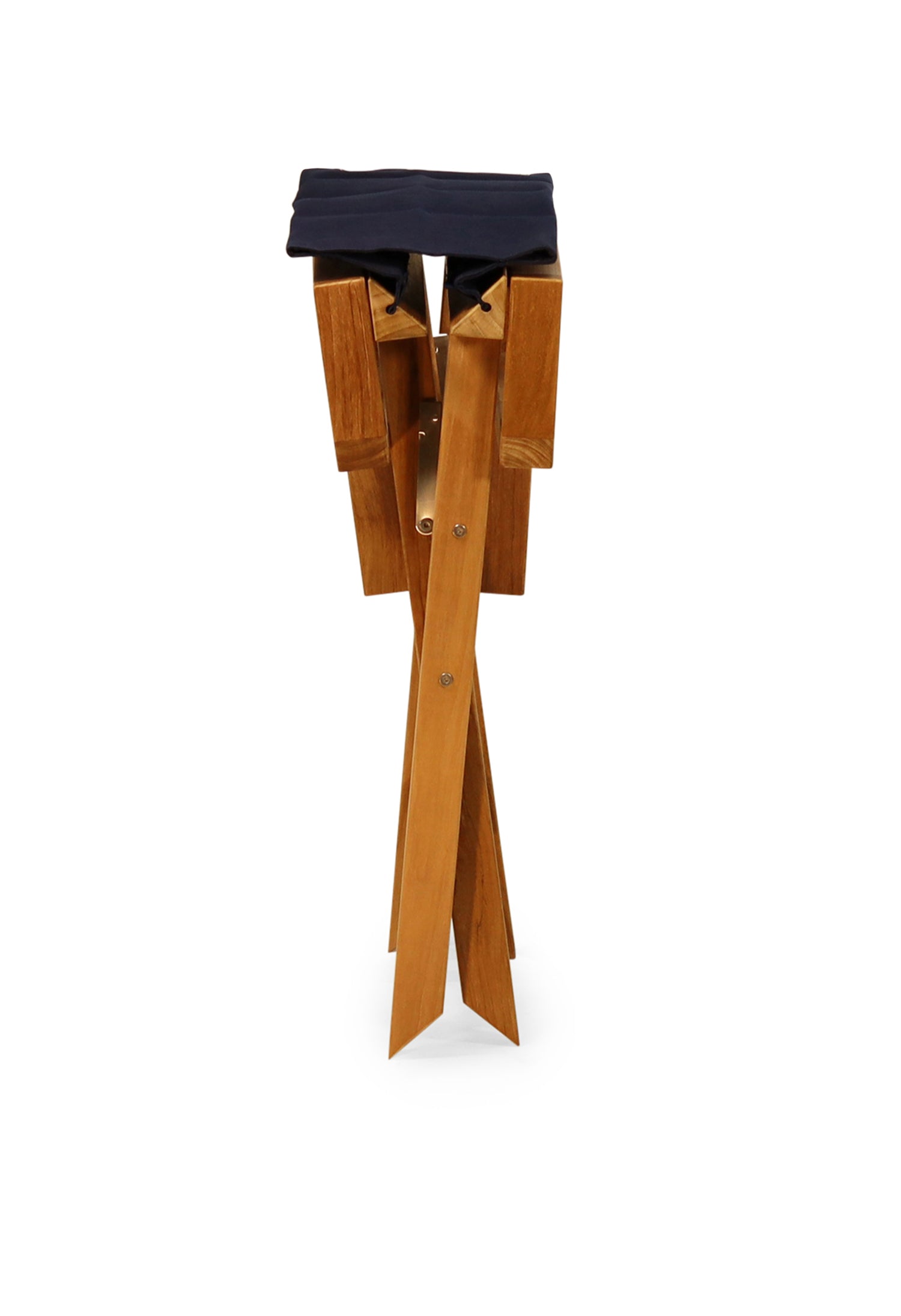 Forma Marine Teak Chair with Armrests Folding - L10 #color_navy blue