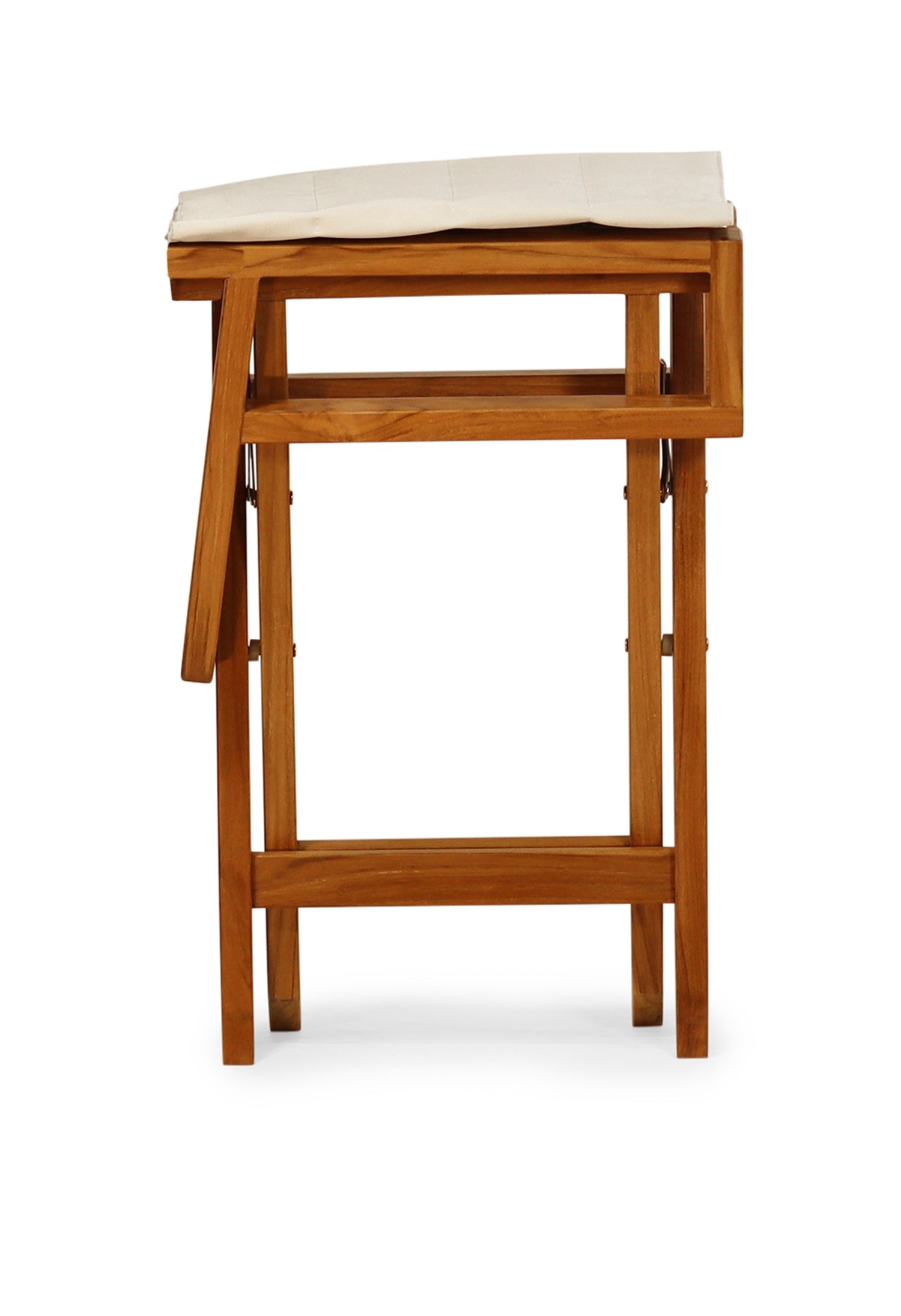 Forma Marine Teak Chair with Armrests Folding - L10 #color_white