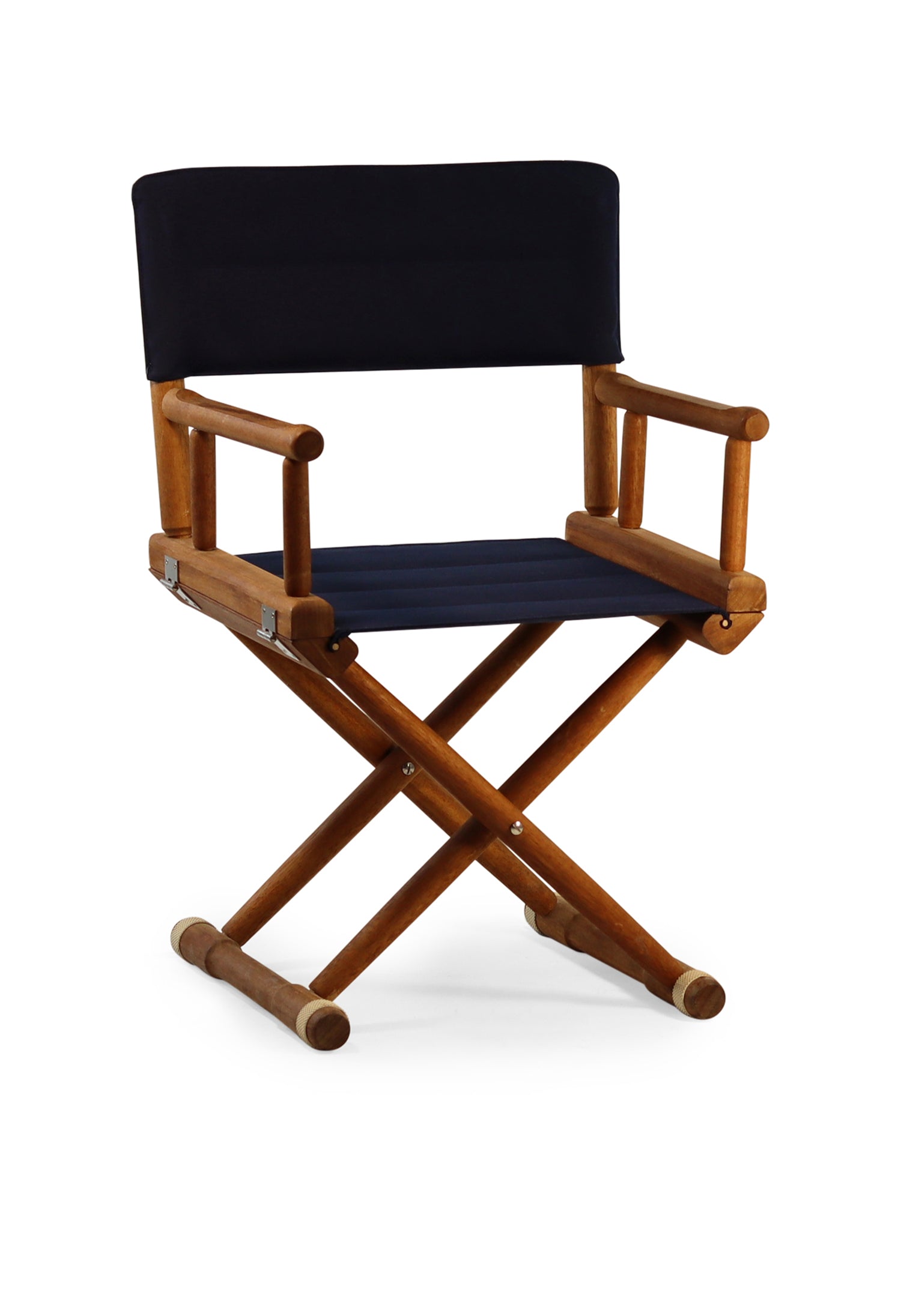 Forma Marine Teak Directors Chair with Armrests Folding - L15 #color_navy blue