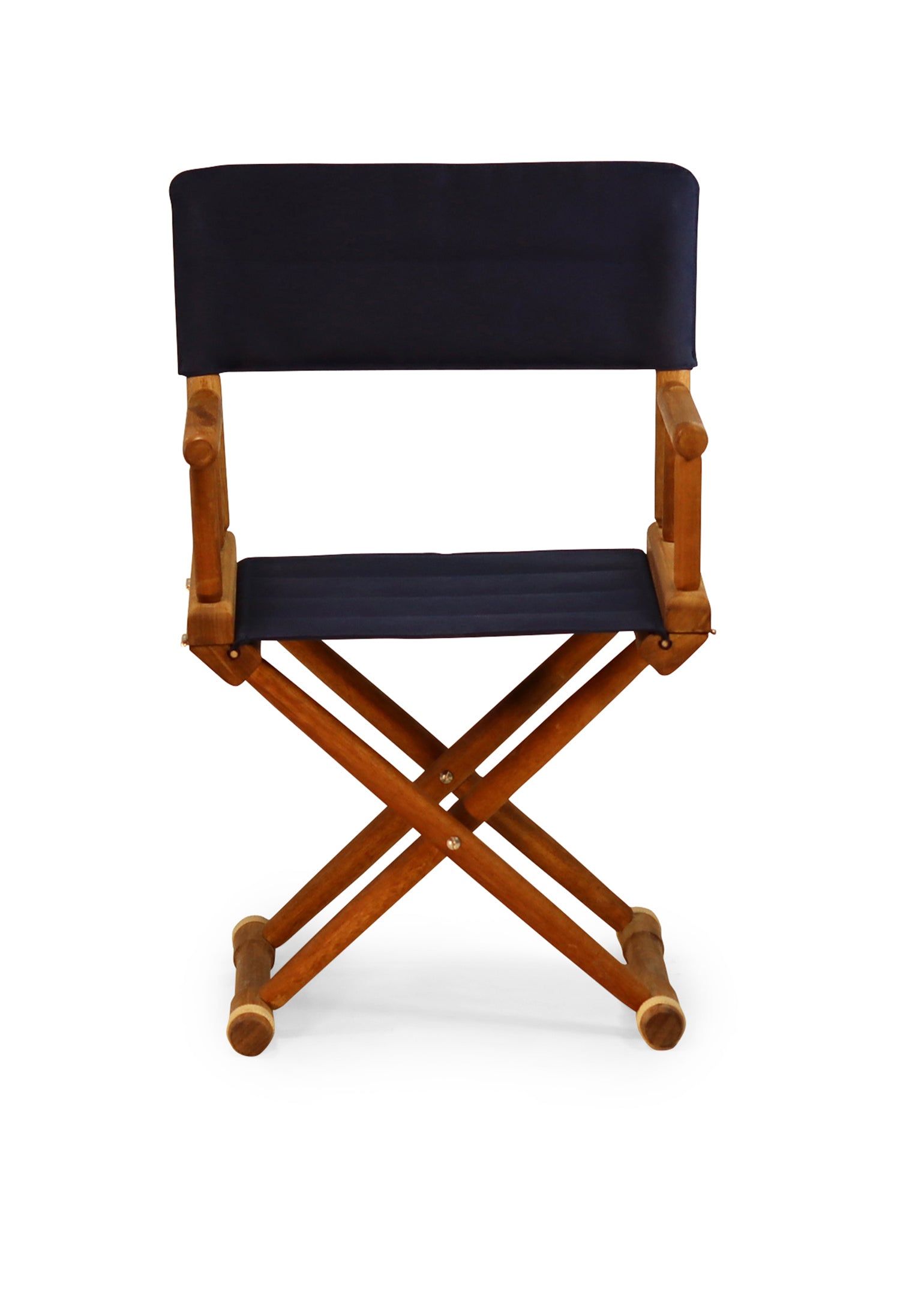 Forma Marine Teak Directors Chair with Armrests Folding - L15 #color_navy blue