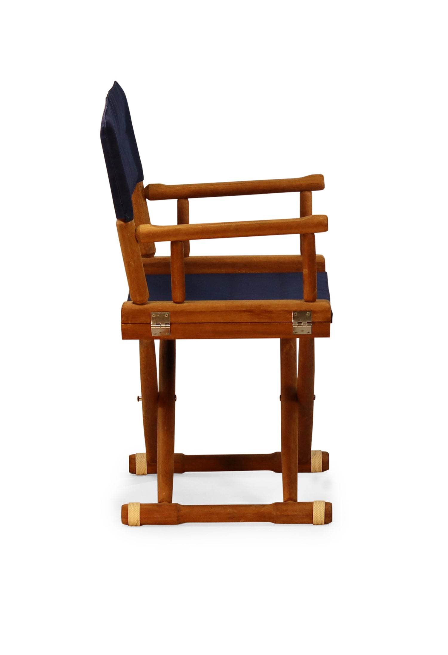 Forma Marine Teak Directors Chair with Armrests Folding - L15 #color_navy blue