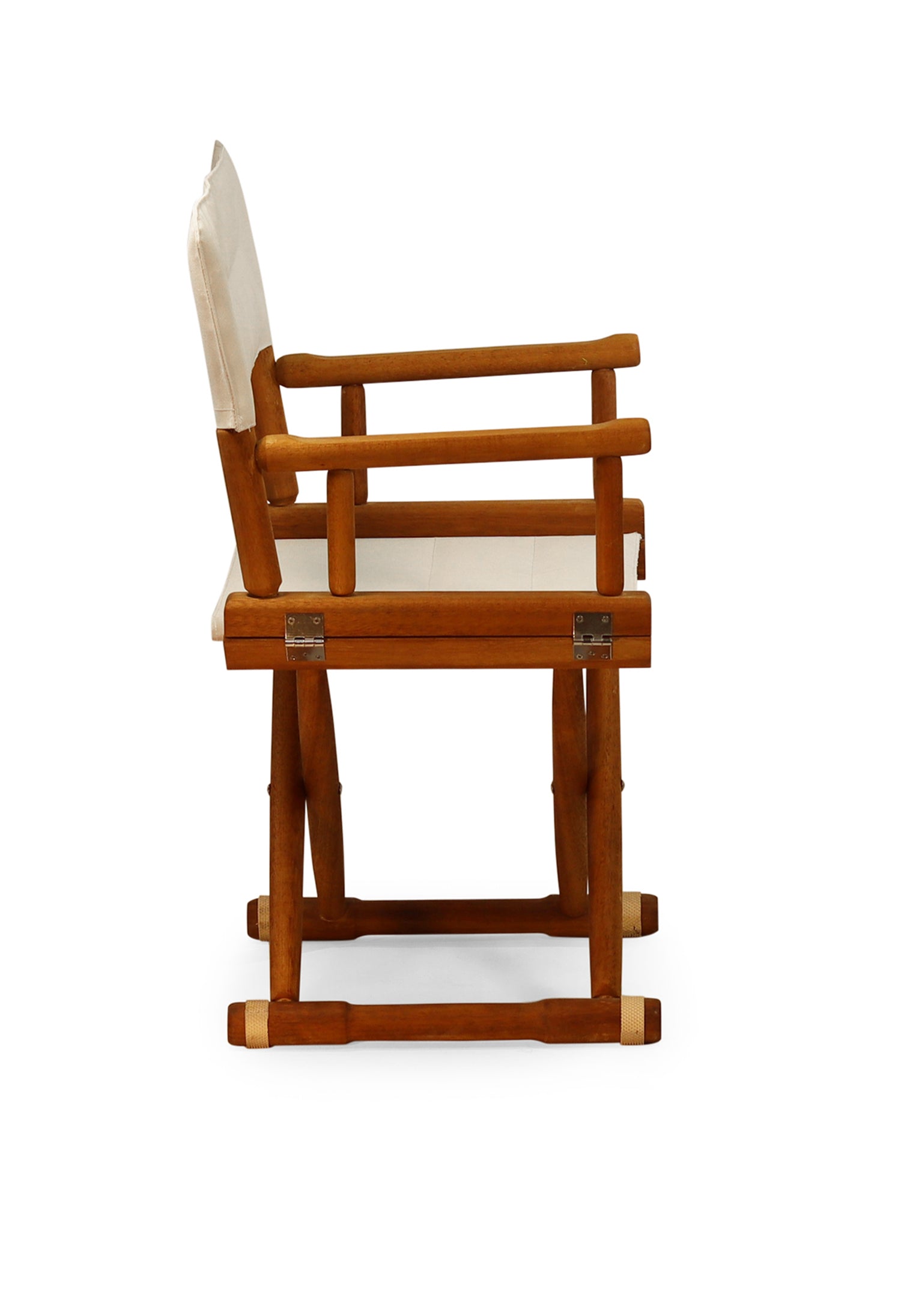 Forma Marine Teak Directors Chair with Armrests Folding - L15 #color_white