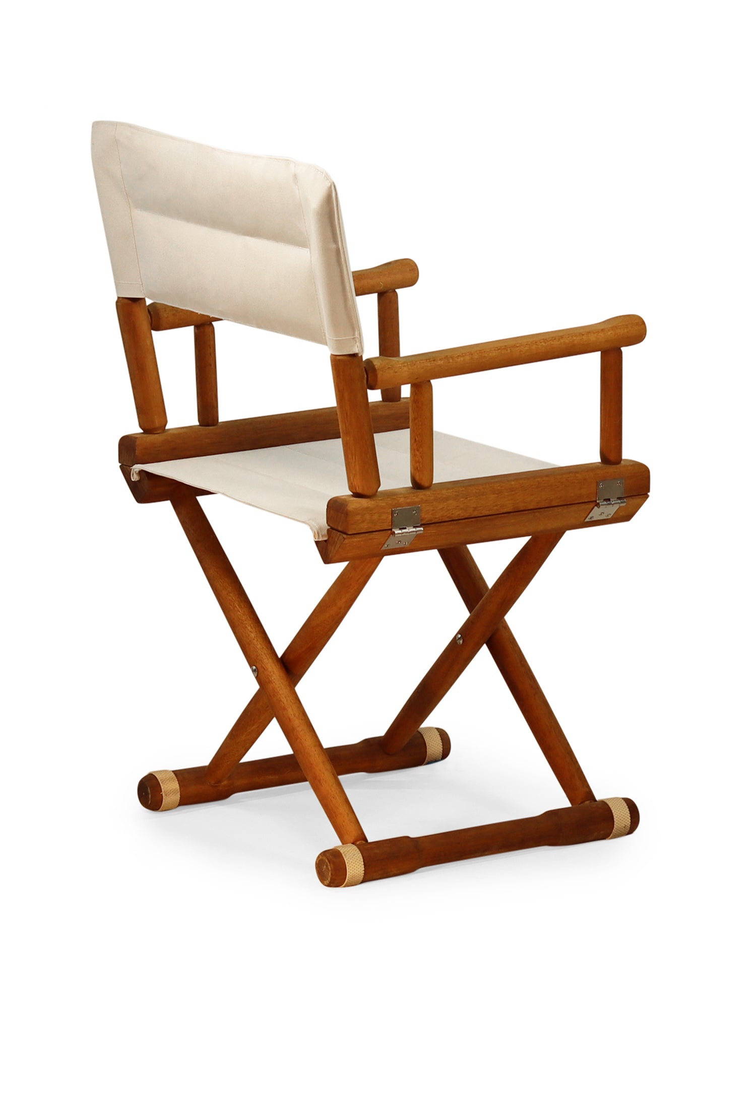Forma Marine Teak Directors Chair with Armrests Folding - L15 #color_white
