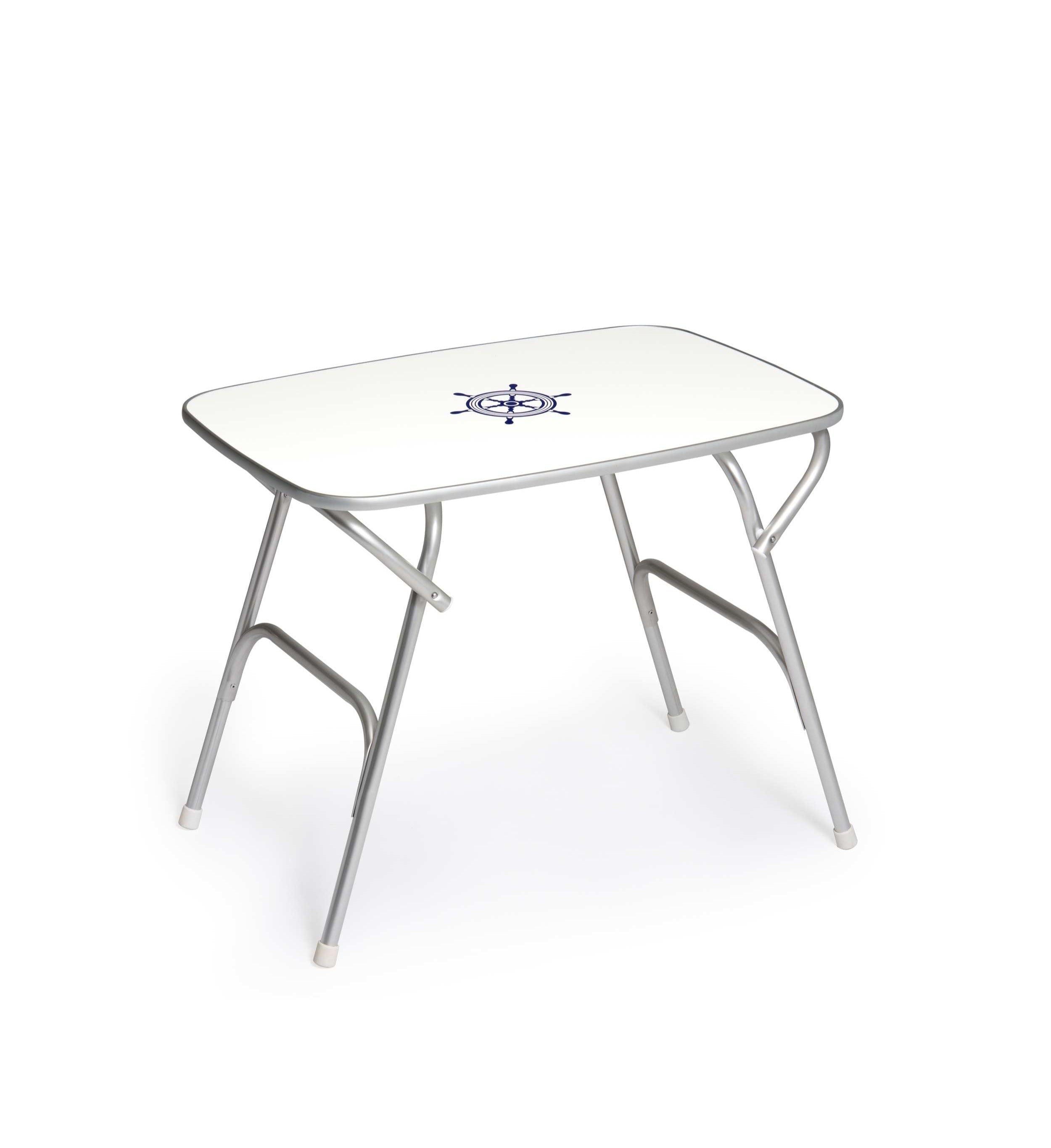Forma Marine Folding Aluminum and Melamine Top Boat Table MARATHON 60 x 88 x 70 cm-M450H