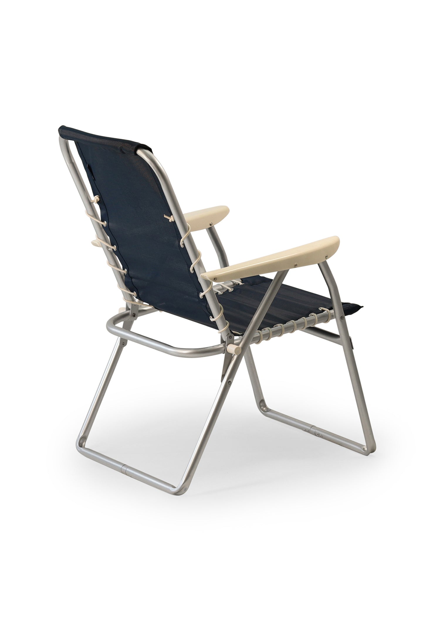 Forma Marine Outdoor Chair Textilene Fabric With plastic armrests Folding Aluminum Set of 2-PA150VNB #color_navy vinyl
