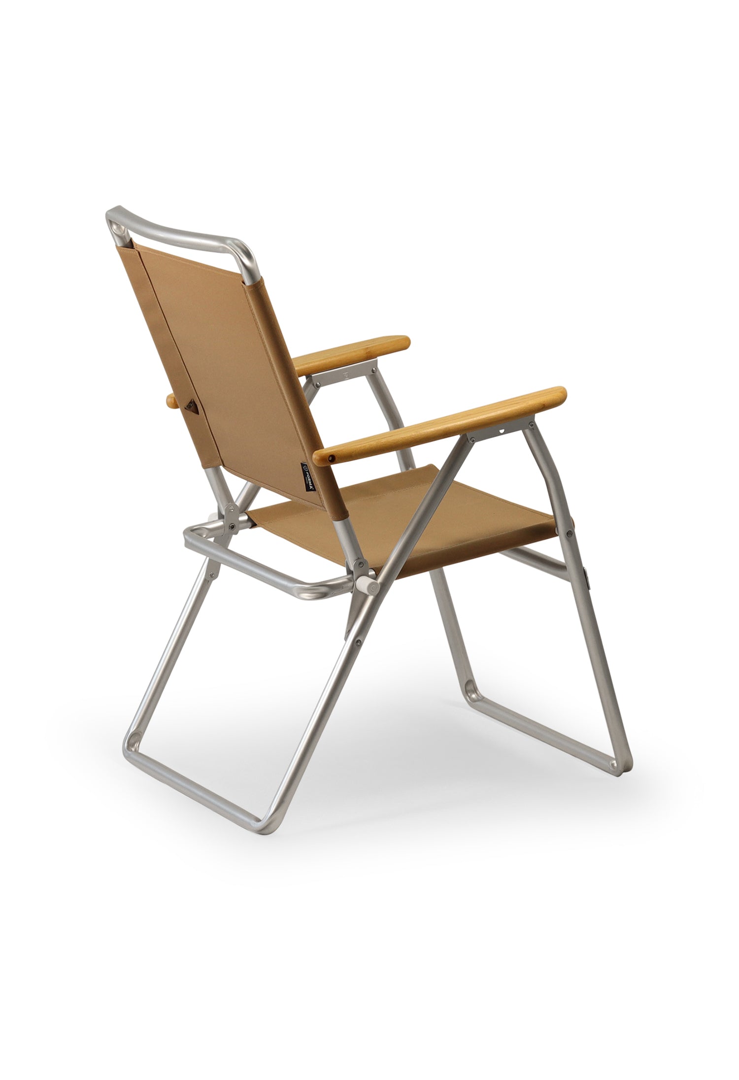 FORMA MARINE Outdoor Chair with Bamboo Armrests Folding Aluminum Brown  PA160BR-BB #color_brown