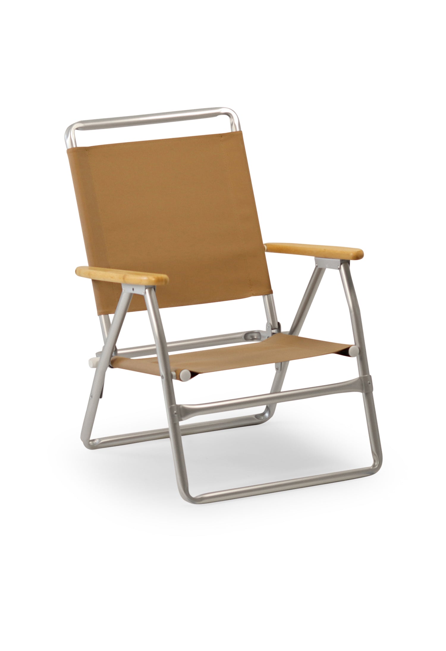 FORMA MARINE Outdoor Chair with Bamboo Armrests Folding Aluminum Brown  PA600BR-BB #color_brown