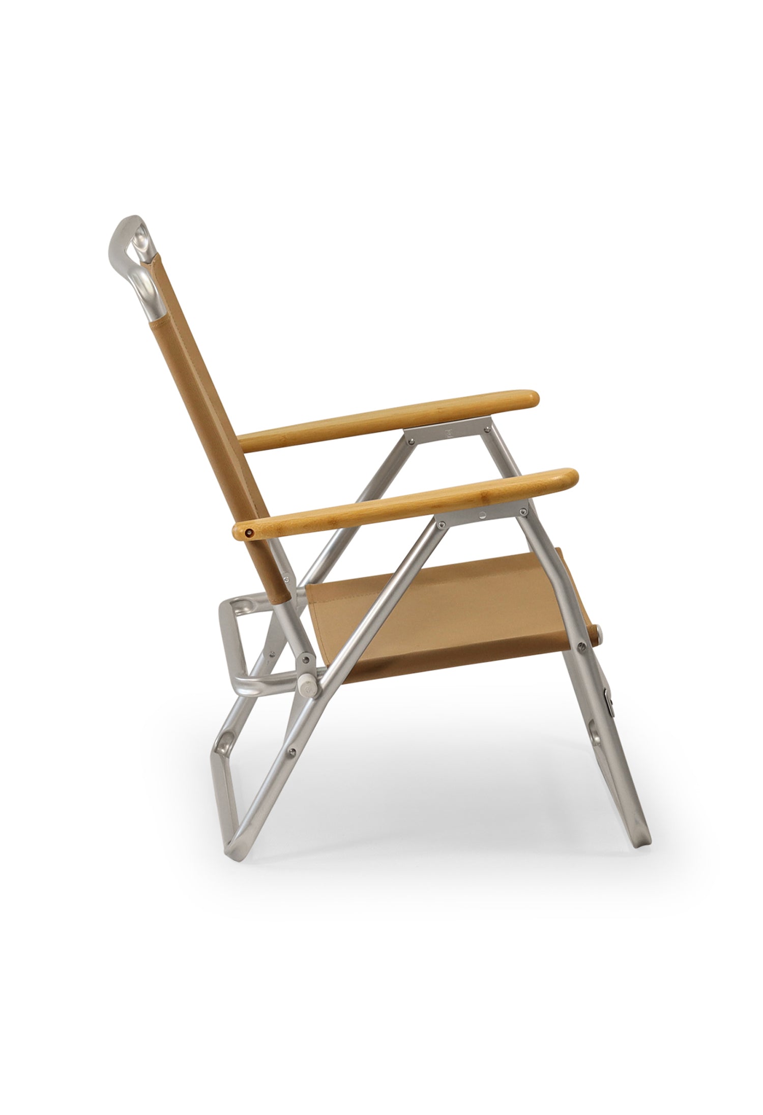 FORMA MARINE Outdoor Chair with Bamboo Armrests Folding Aluminum Brown  PA600BR-BB #color_brown