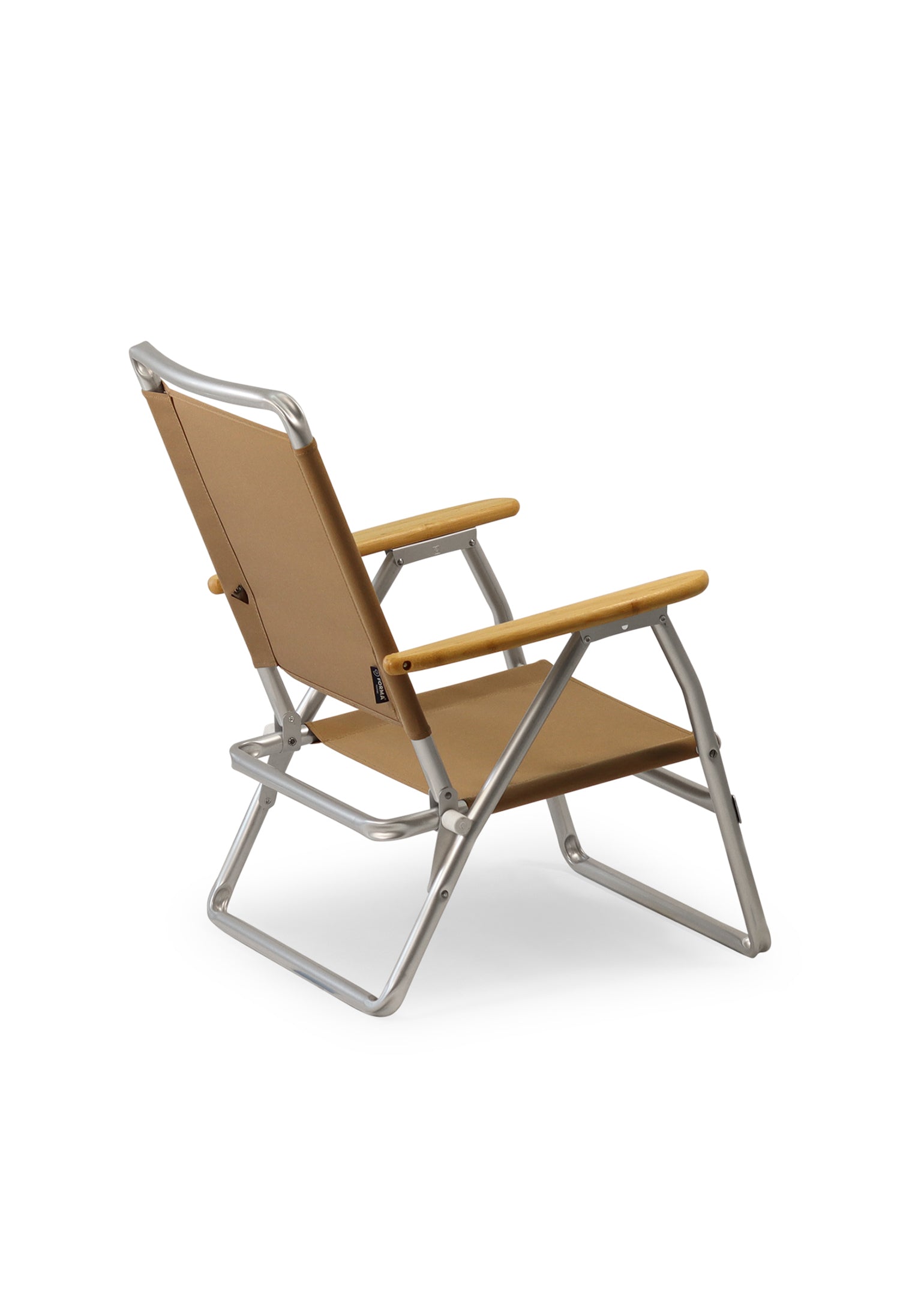 FORMA MARINE Outdoor Chair with Bamboo Armrests Folding Aluminum Brown  PA600BR-BB #color_brown