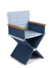 FORMA MARINE High-End Folding Aluminum Blue Vinyl Boat Chair, Model Aegean Sea