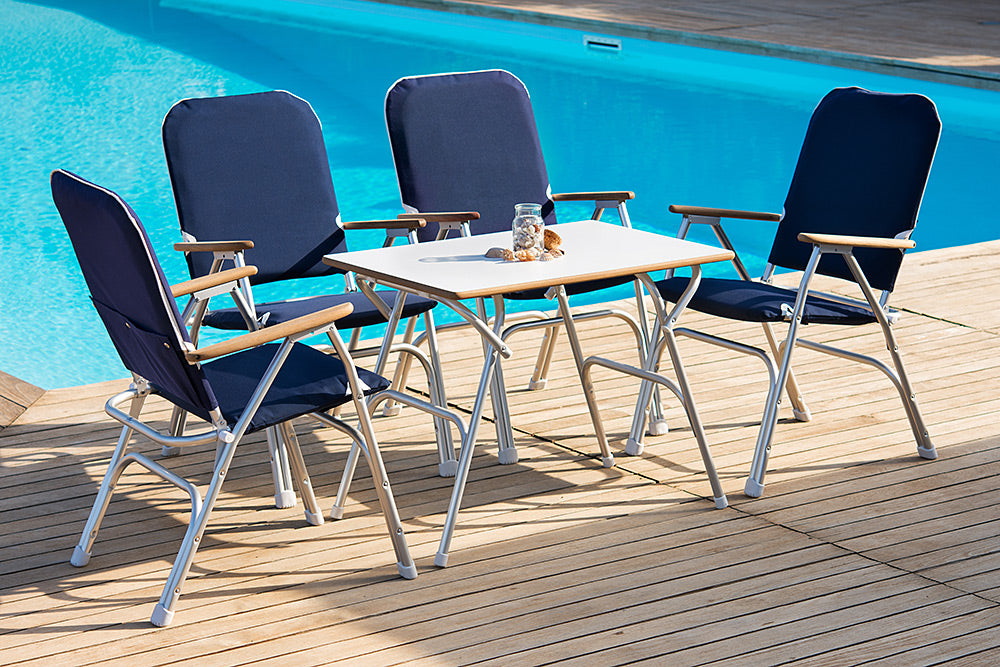 FORMA MARINE High Quality Boat Table Marine grade Plywood covered with White Formica 61 x 88 x 61 cm-M400FT