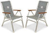 Forma Marines Bundles  Boat Chair  High Back  Teak Armrests Set of 2 M150 + Boat Table Folding Aluminum M350 B150350 #color_grey