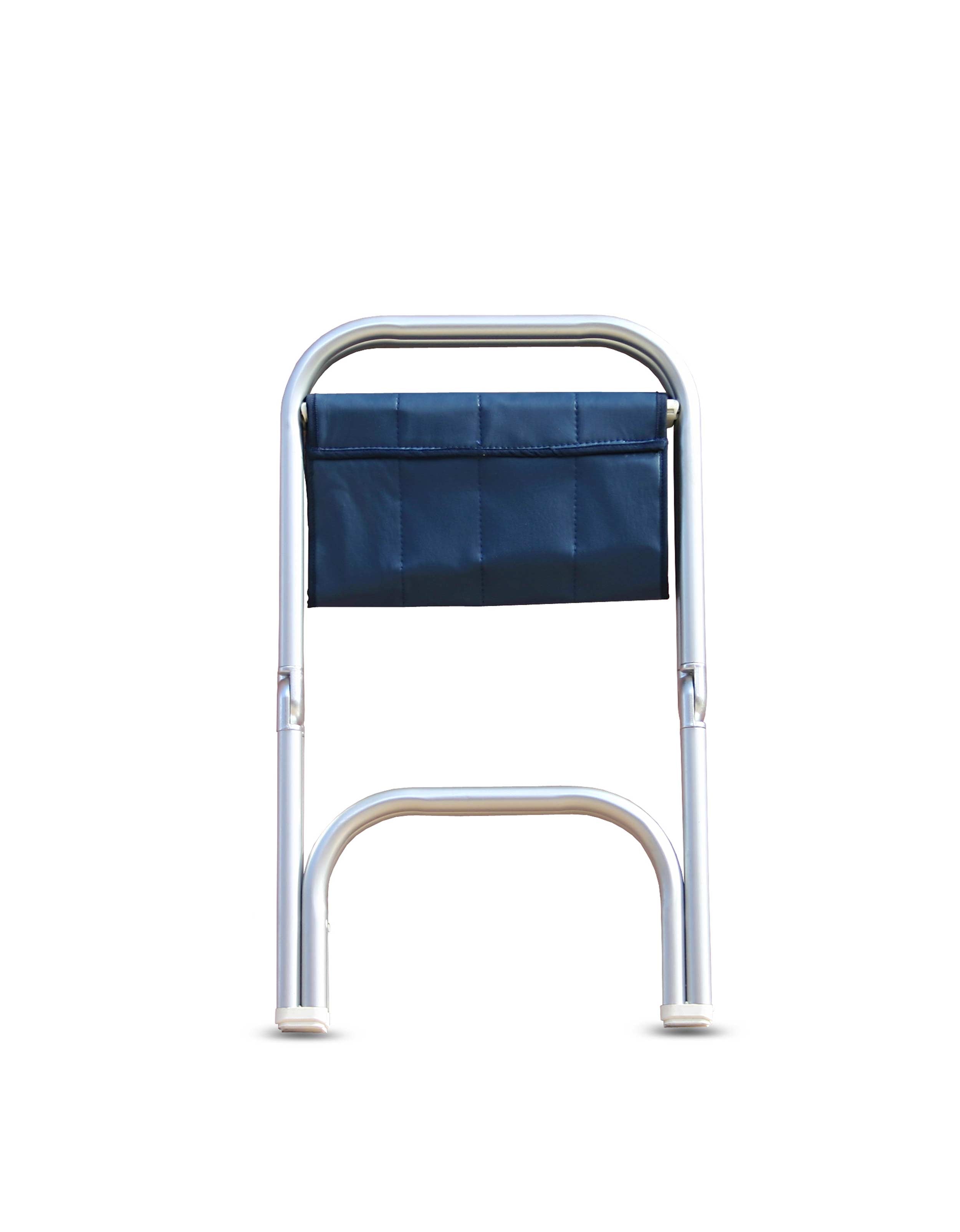 FORMA MARINE Boat Stool Folding Aluminum Blue Vinyl  High-End A7000VB #color_blue vinyl