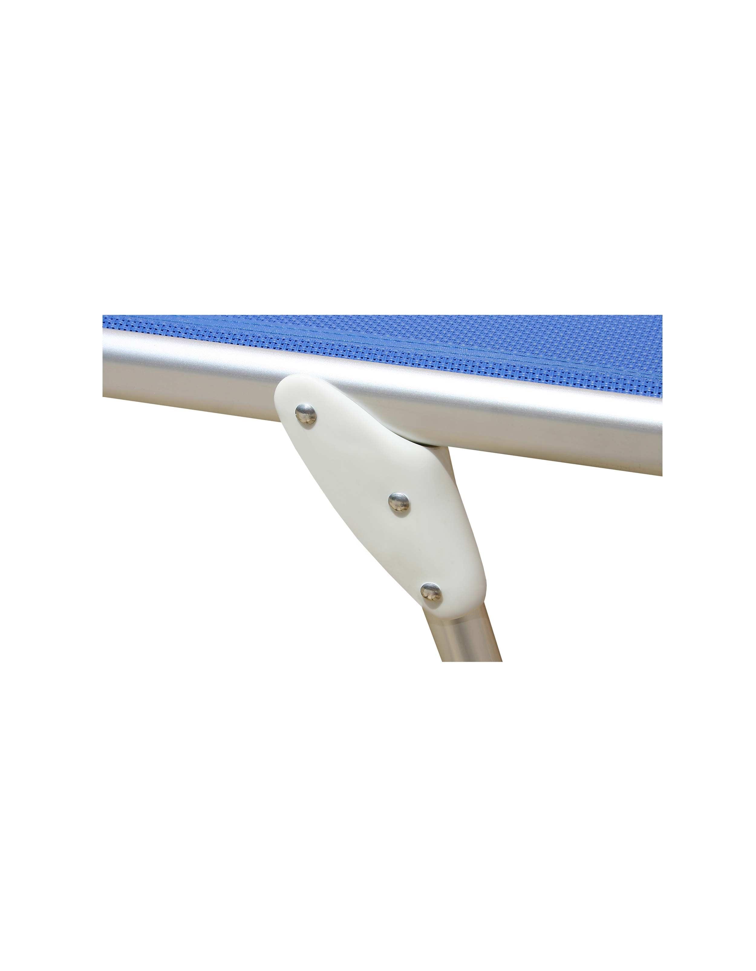 Forma Marine Sun Lounger Folding Aluminu Blue Textilene Fabric -PA1200B #color_blue