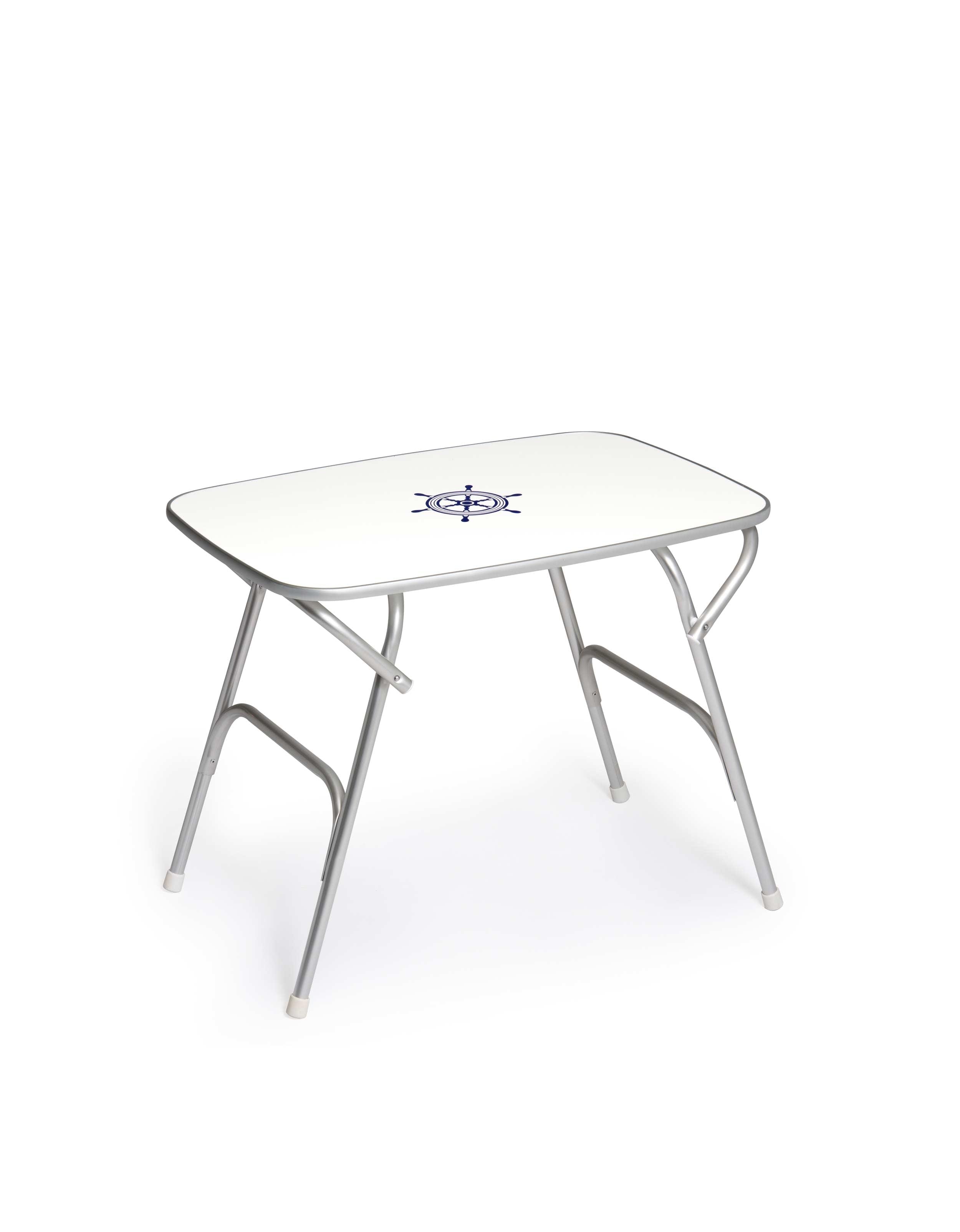 Forma Marine Folding Aluminum and Melamine Top Boat Table MARATHON 60 x 88 x 70 cm-M450H