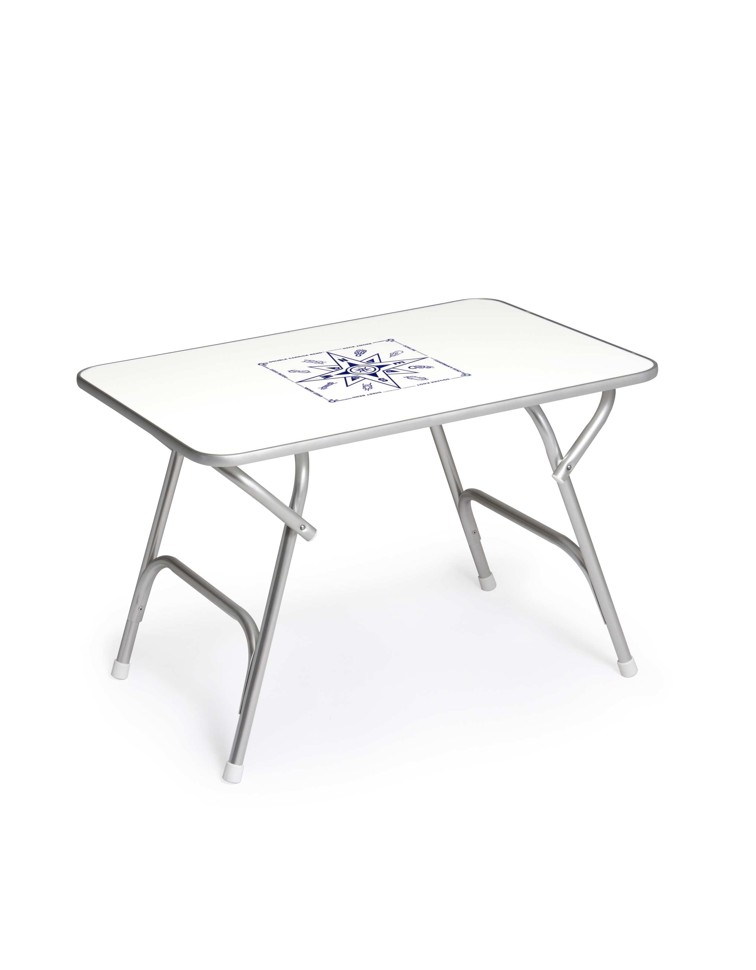 Forma Marine Folding Aluminum and Melamine Boat Table European made, Handcrafted Luxury 60 X 88 x 61 cm-M400