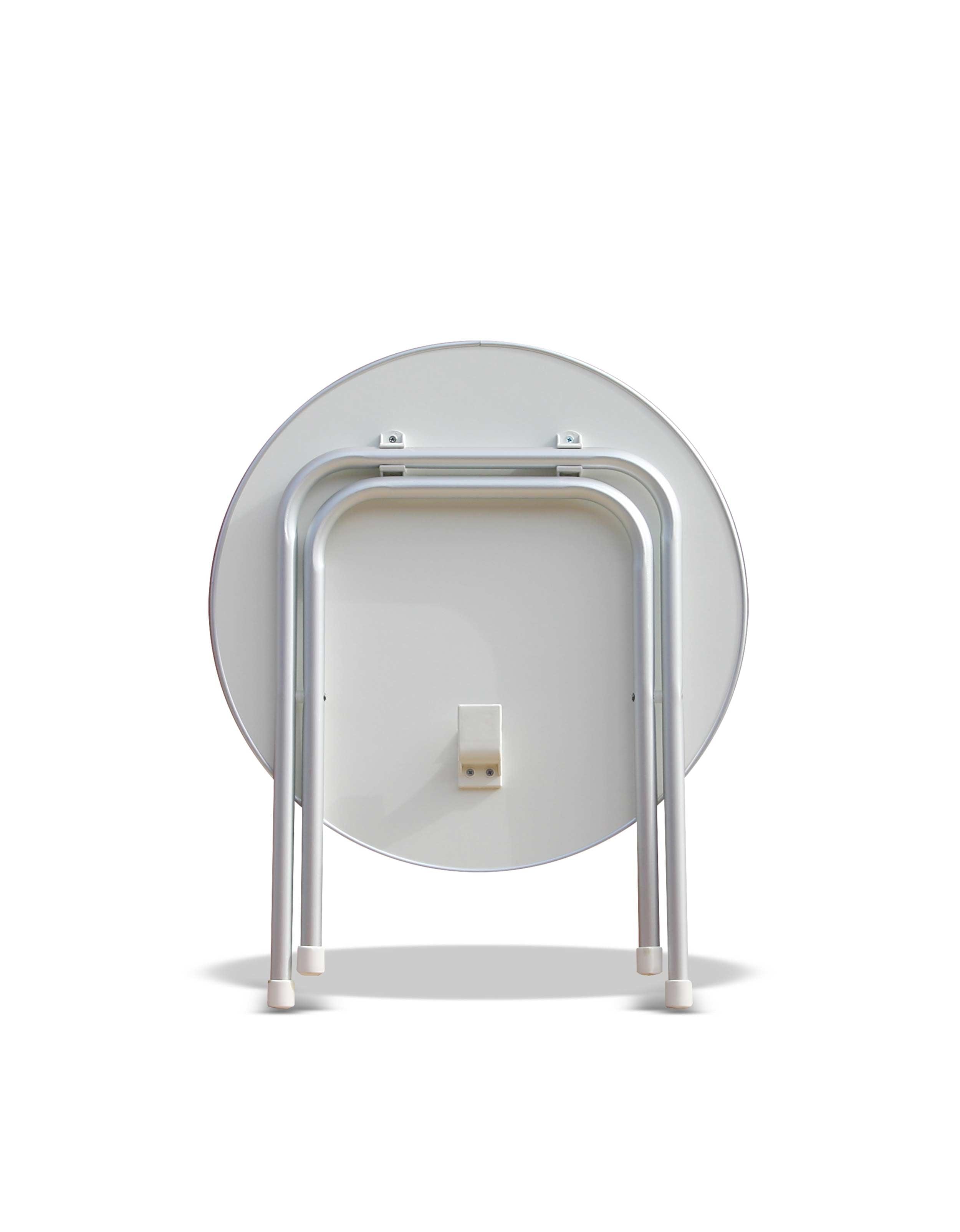 Forma Marine Folding Aluminum and Melamine Round Boat Table Φ61 x 49 cm-M300