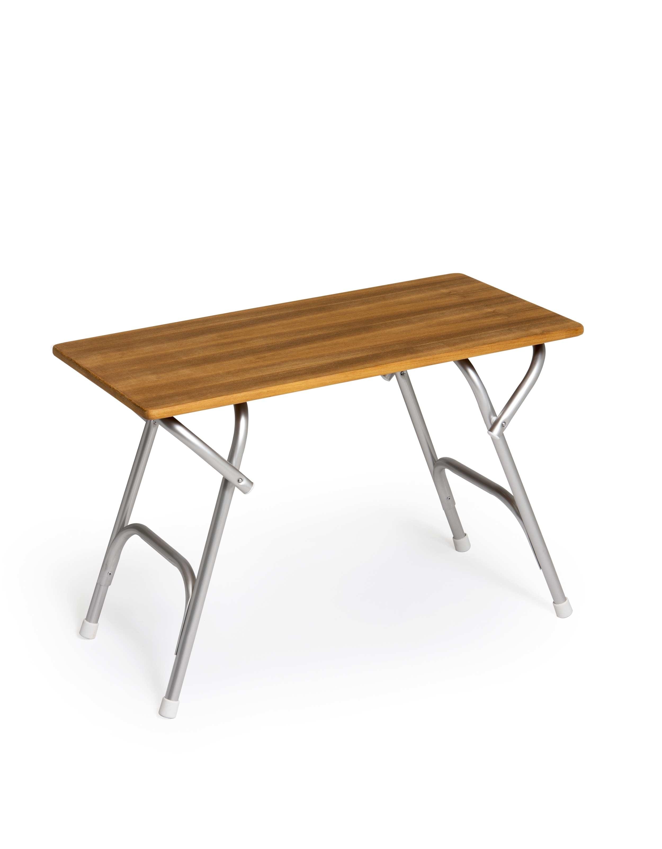 Forma Marine Folding Aluminum and Teak Top Boat Table 45 X 88 X 61 cm-M200T