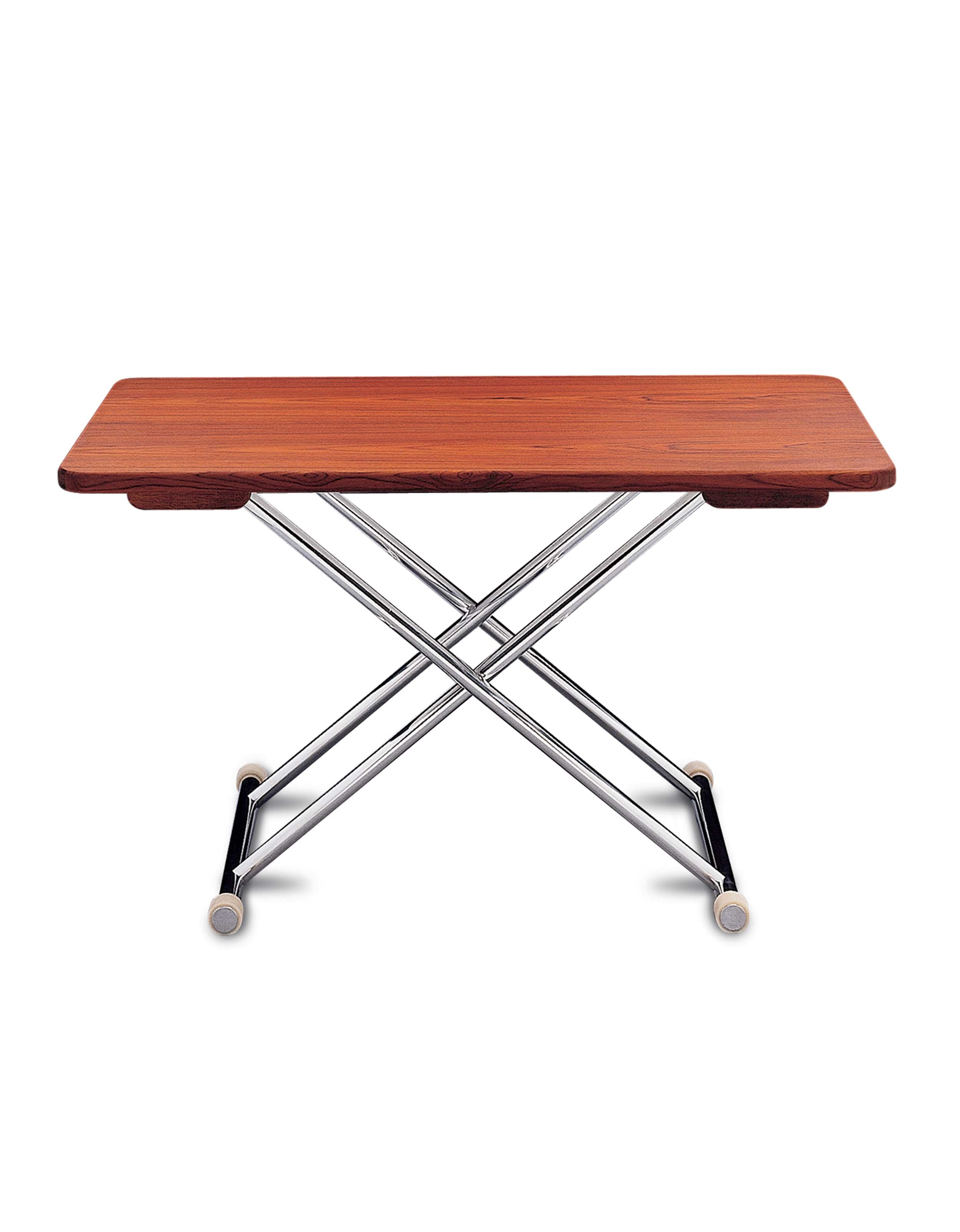 Folding Aluminum Teak  Boat Table 125x75 cm-Adjustable to 2 Fixed Heights-A8000TT