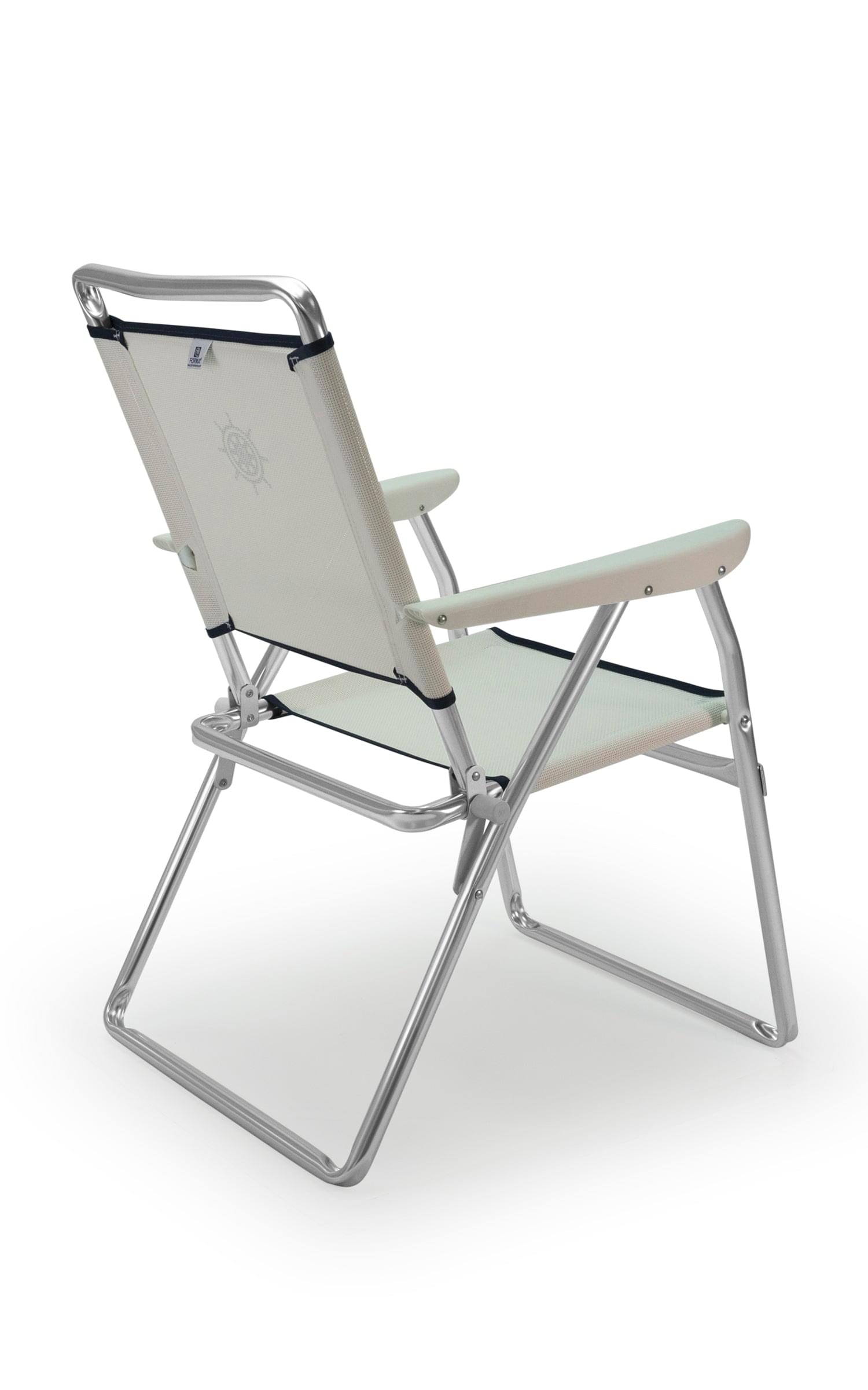 FORMA MARINE Outdoor Chair with Plastic Armrests-Textilene Fabric Folding Aluminum White, PA160A #color_white