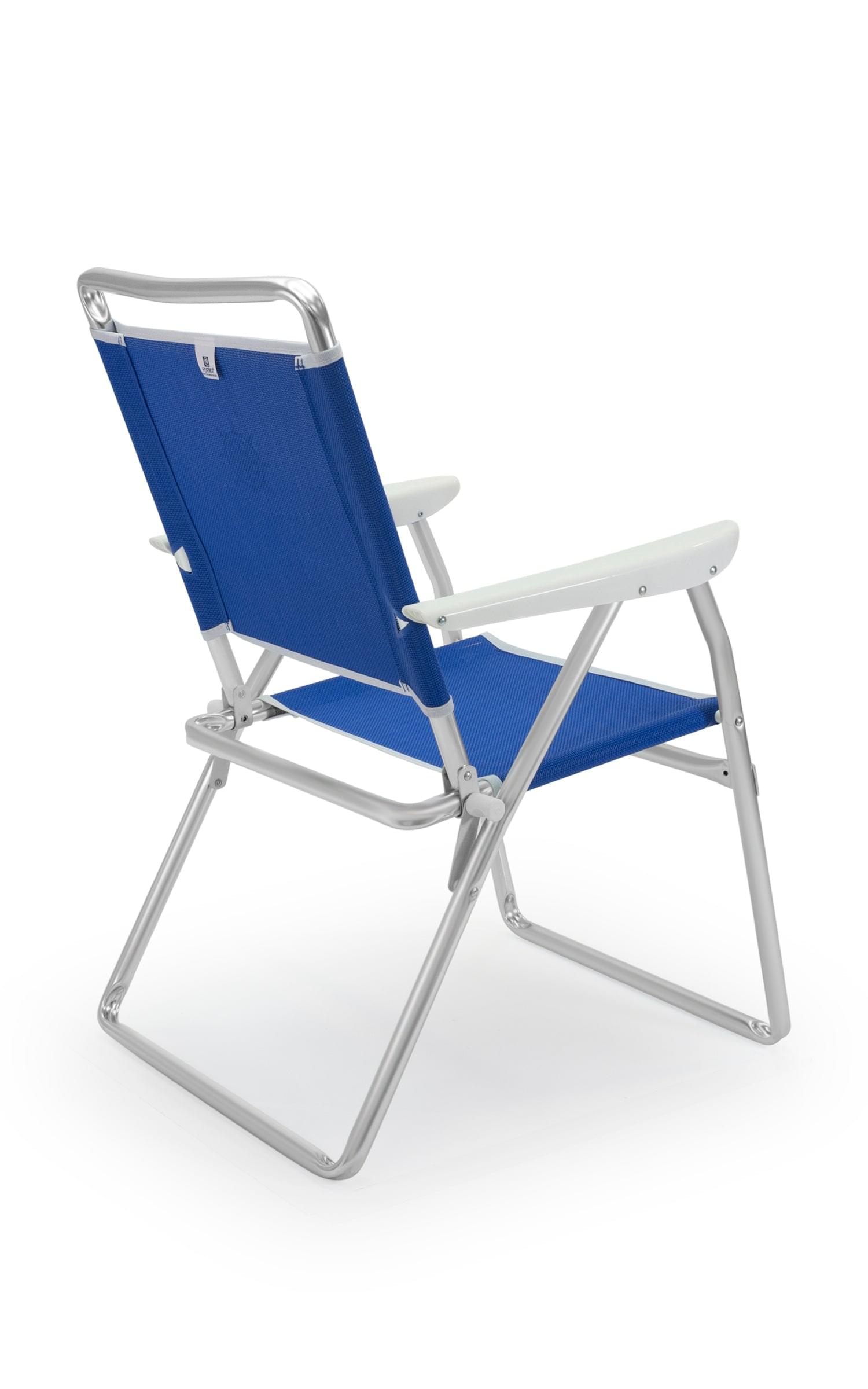 FORMA MARINE Outdoor Chair with Plastic Armrests-Textilene Fabric Folding Aluminum Blue, PA160B #color_blue