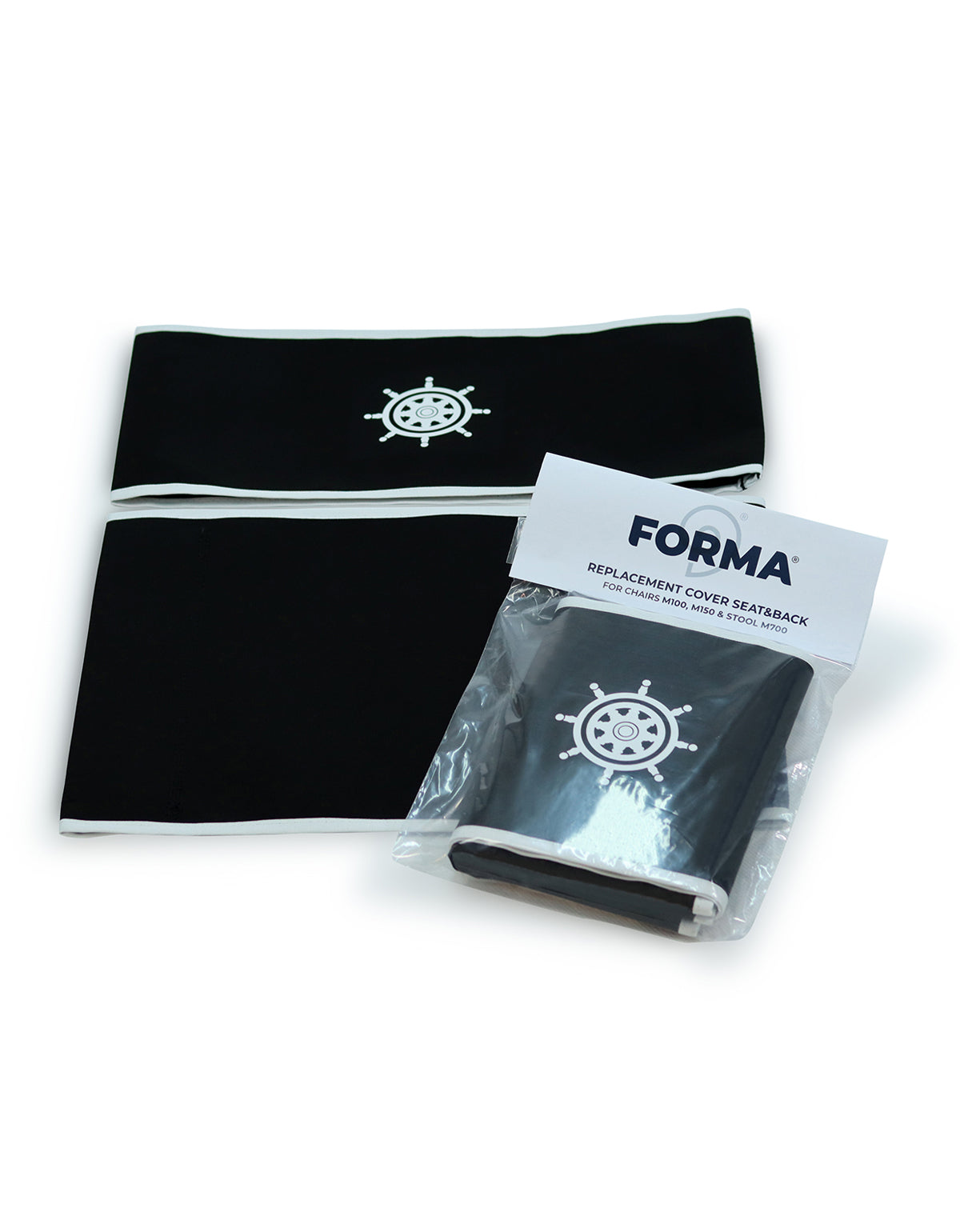 FORMA MARINE Replacement  Fabric Set For M100 Chair Black RM100BL #color_black