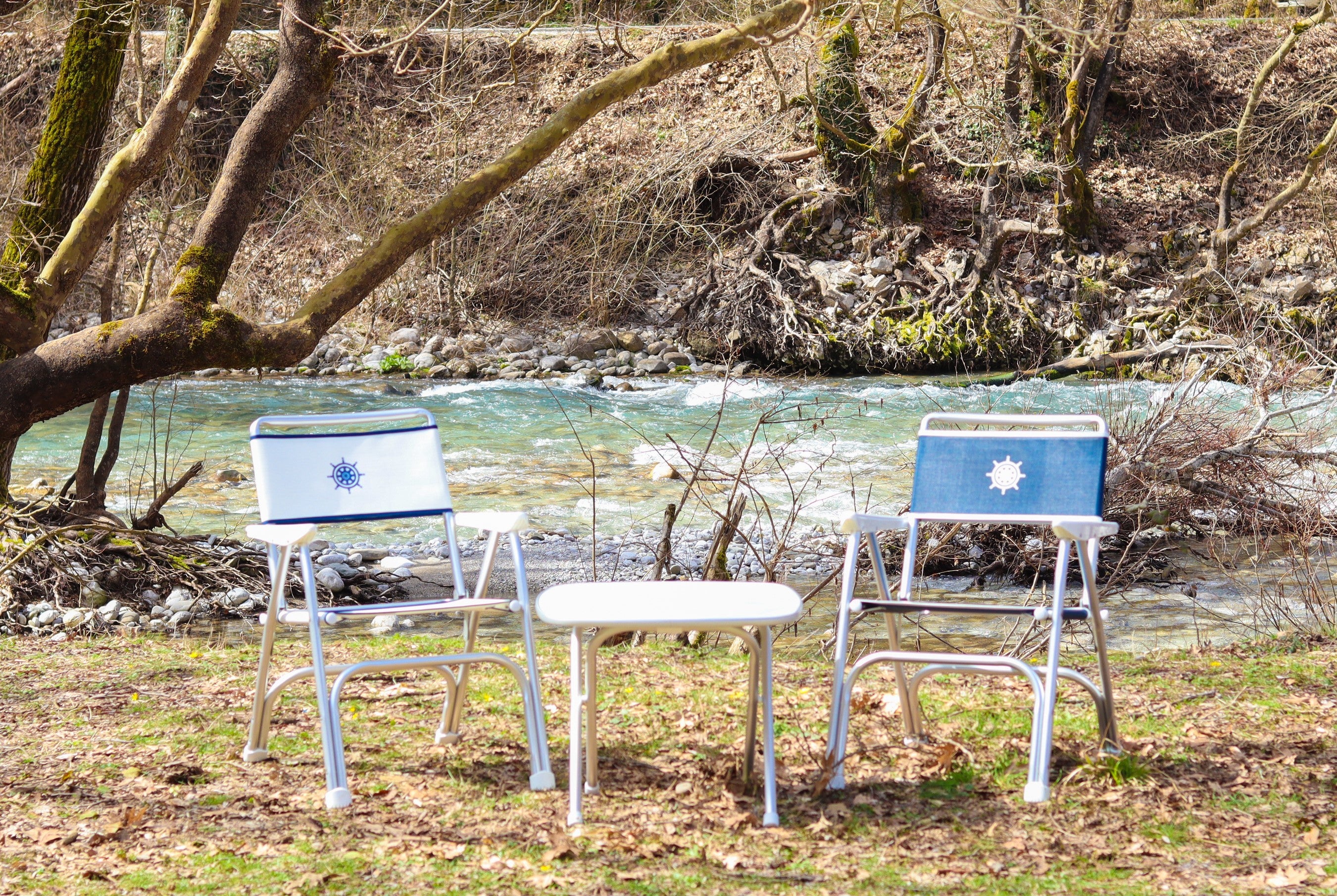 Forma Marine Folding Aluminum and Melamine Top Outdoor Table 61 x 61 x 49 cm-M350X
