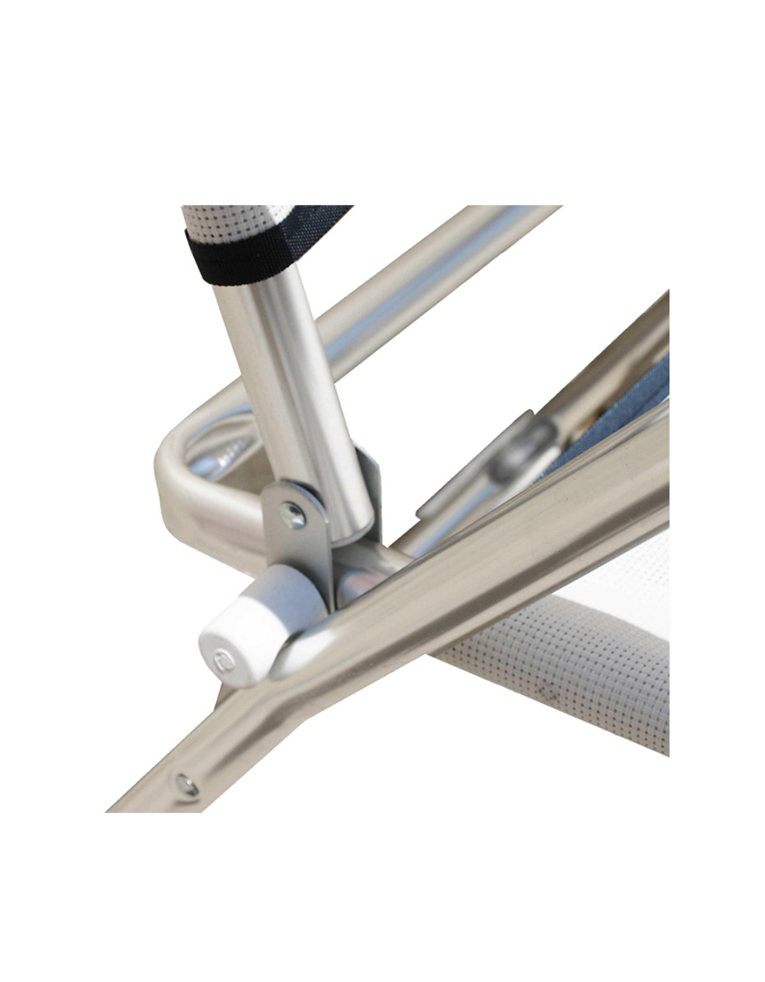 FORMA MARINE Outdoor Chair with Bamboo Armrests Folding Aluminum VINYL Off- white PA600VW-BB #color_beige
