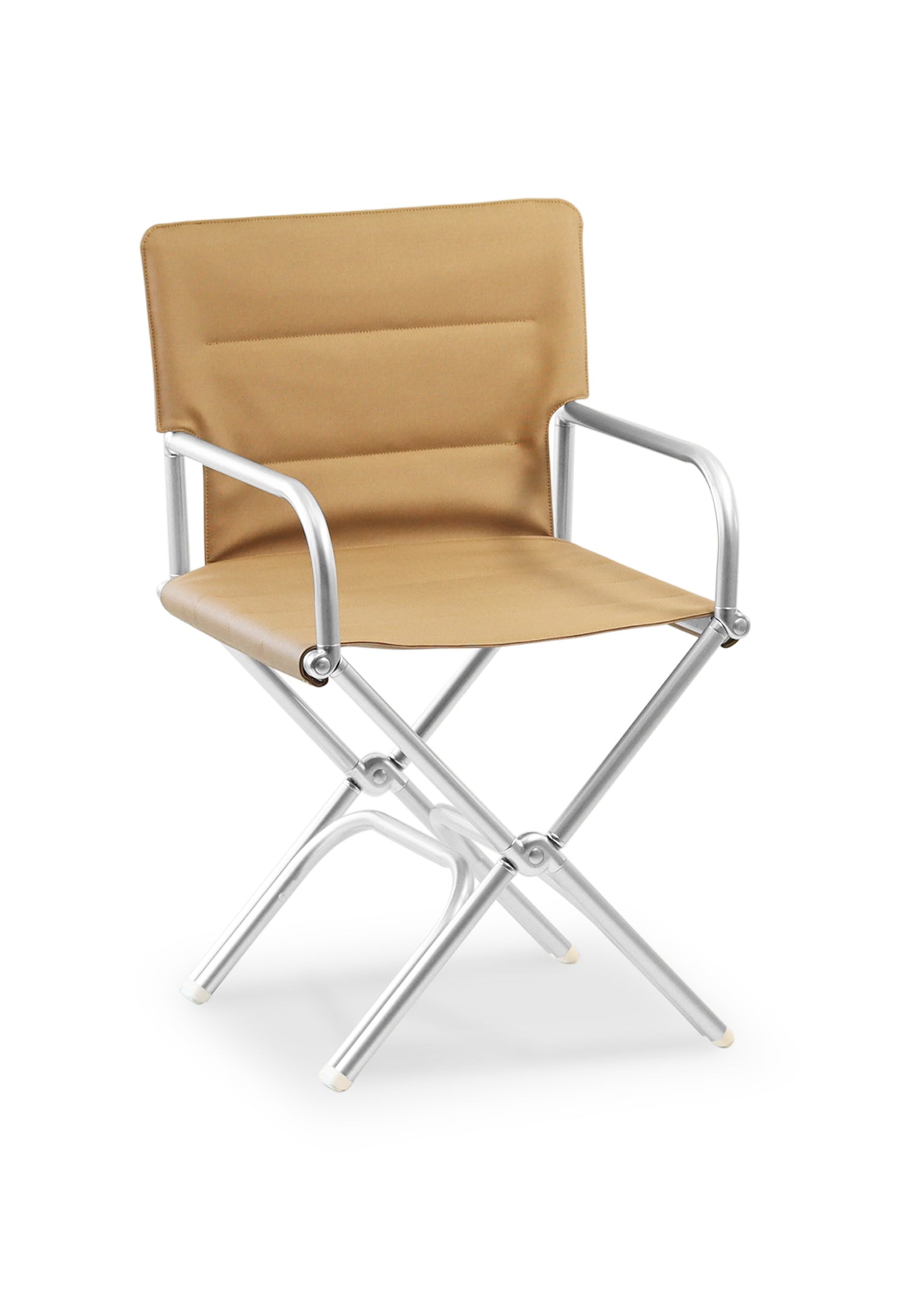 FORMA MARINE Boat Chair High-End Folding Aluminum with Teak Armrests and uniform Fabric A6000BRUNI #color_brown