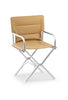 High-End Folding Aluminum Boat Chair with Teak Armrests-A6000BRUNI