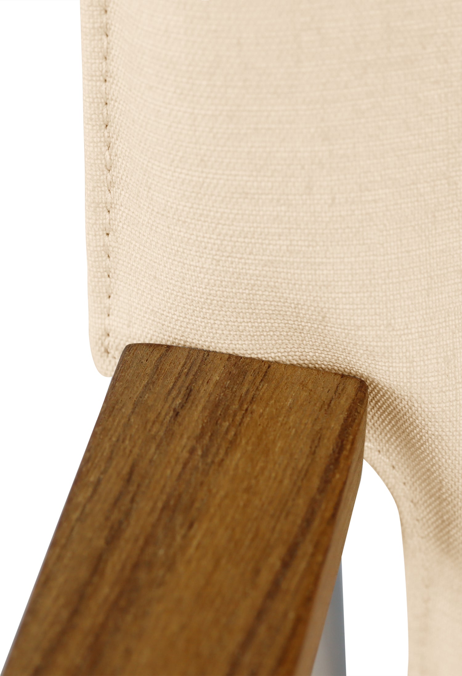 FORMA MARINE Boat Chair High-End Folding Aluminum with Teak Armrests and uniform Fabric A6000WTUNI #color_white