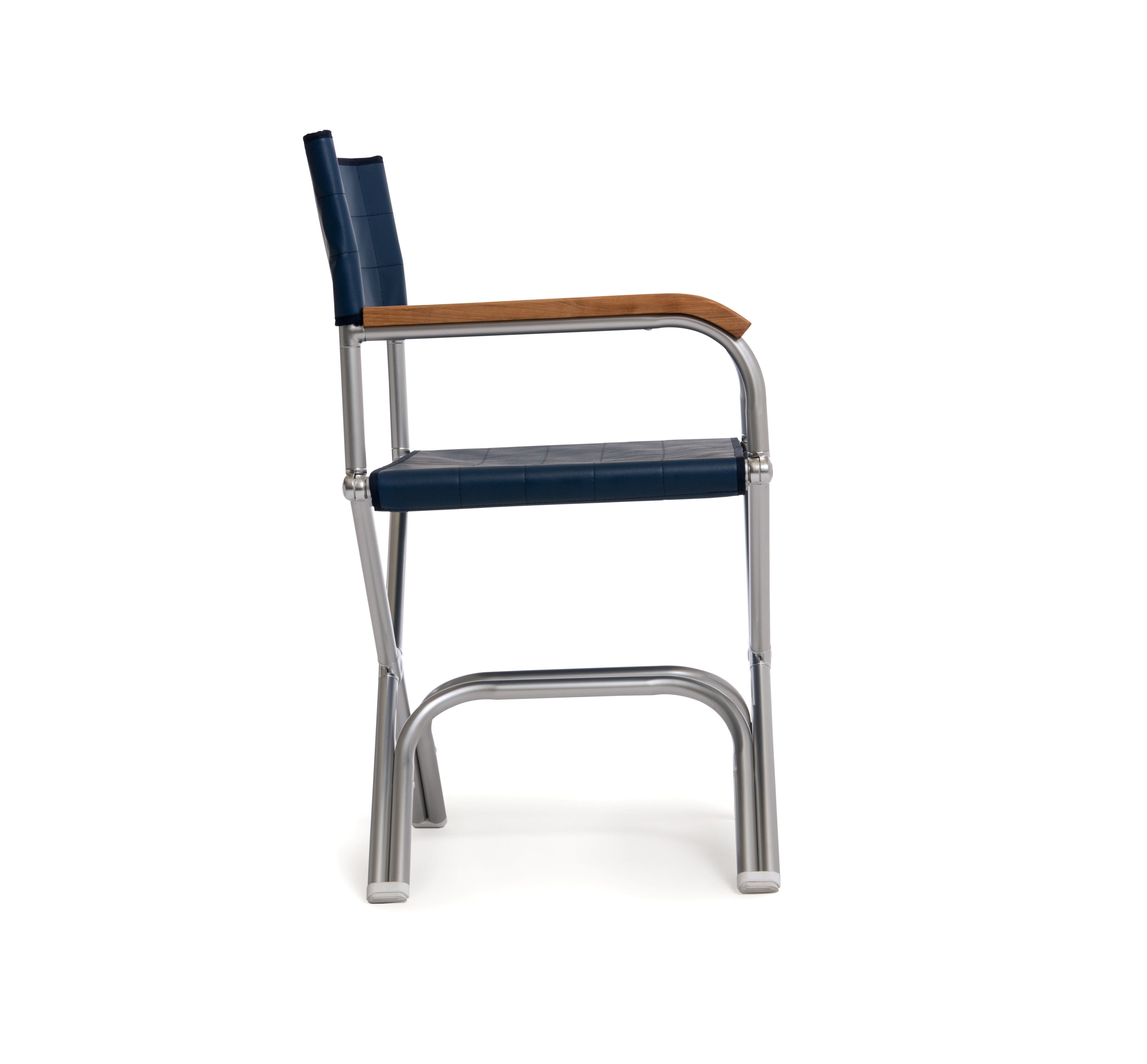 Forma Marine Bundle 2 Boat Chairs Folding AluminumTeak Armrests High end + Protective Bag BA6000VNBT-C #color_navy