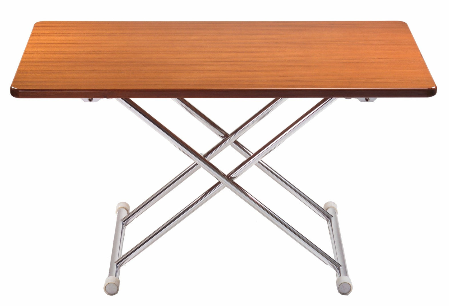 Forma Marine High-End Folding Aluminum Teak Boat Table Adjustable to 2 Fixed Heights-A8000TT