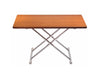 Forma Marine High-End Folding Aluminum Teak Boat Table Adjustable to 2 Fixed Heights-A8000TT