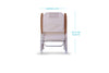 FORMA MARINE Aluminum Folding Reclining Boat Chair with Teak Armrests Uniform Fabric R120W